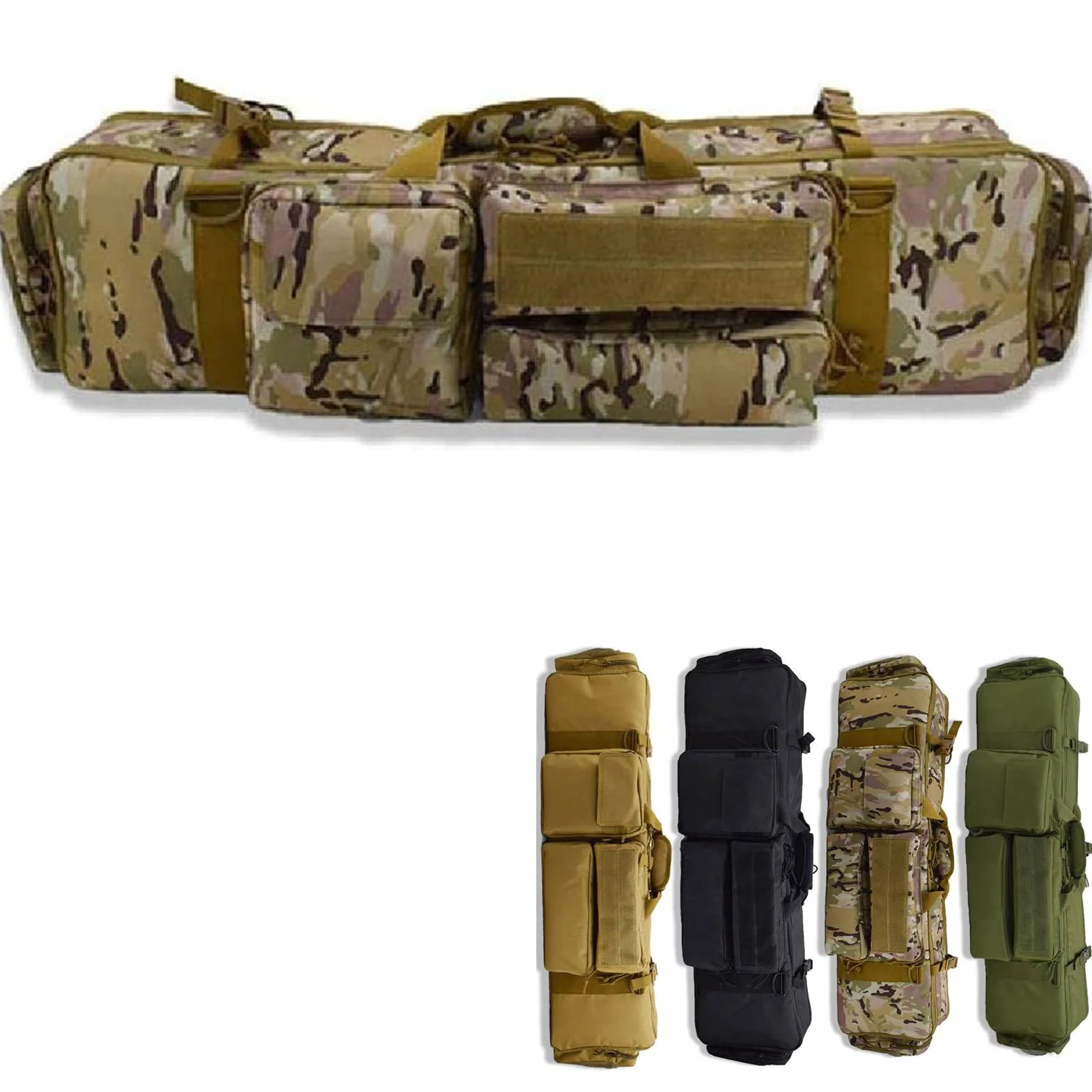 Custodia Fucile,Borsa per Fucile M249,Fodero Porta Fucili Imbottito,Custodia Doppia per Fucile,Softair,Spedizione di Caccia,Paintball,Oxford 600D - 100cm/39