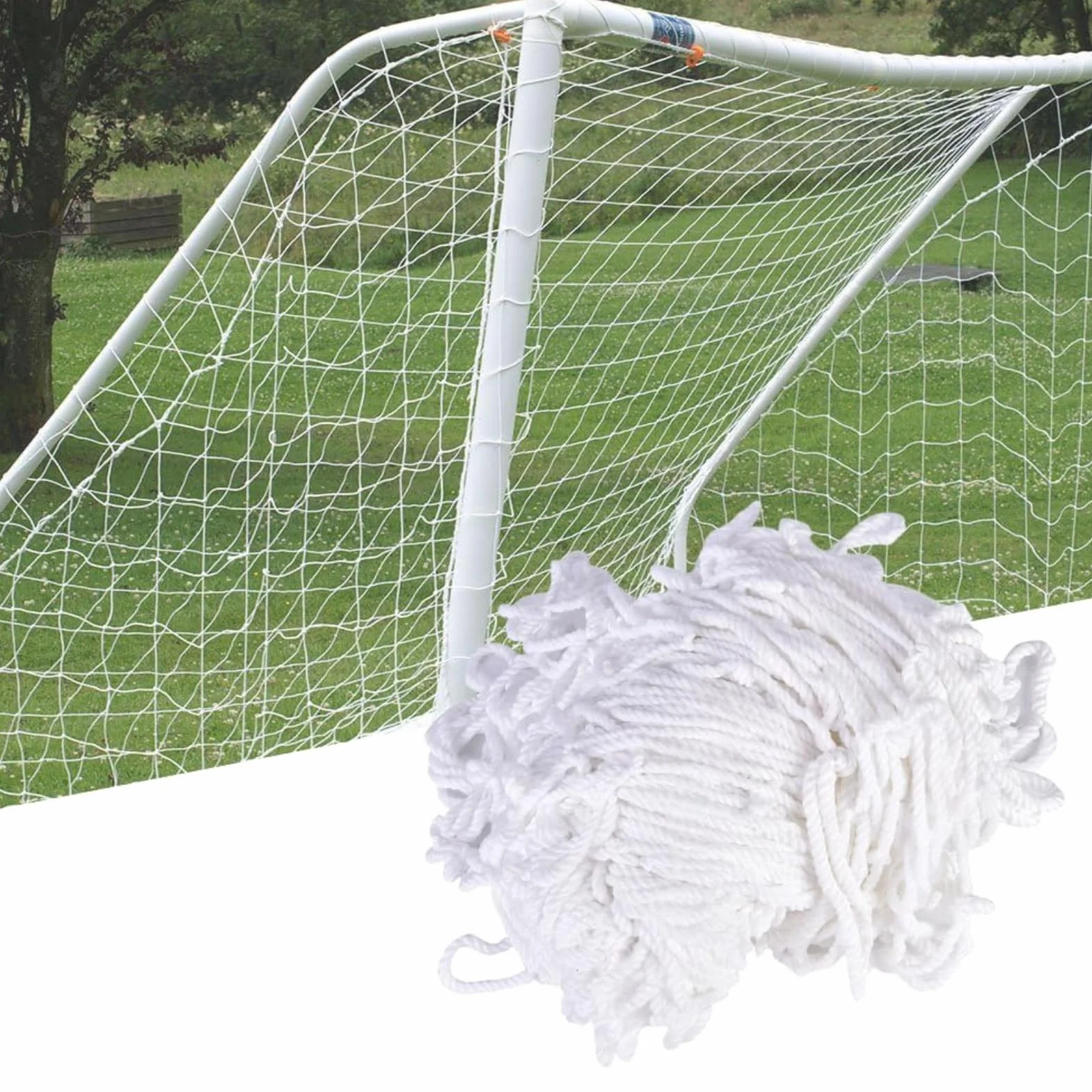 Jadeshay Rete per Porta da Calcio, 3x2 Metri Reti di Ricambio per Porta da Calcio Rete da Calcetto per Allenamento Sportivo in Fibra di Polipropilene