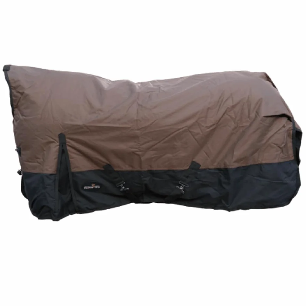 BRAMA WEST Coperta per cavalli Riders King con collo alto, 600 D/100 g, impermeabile, colore marrone, misura 145