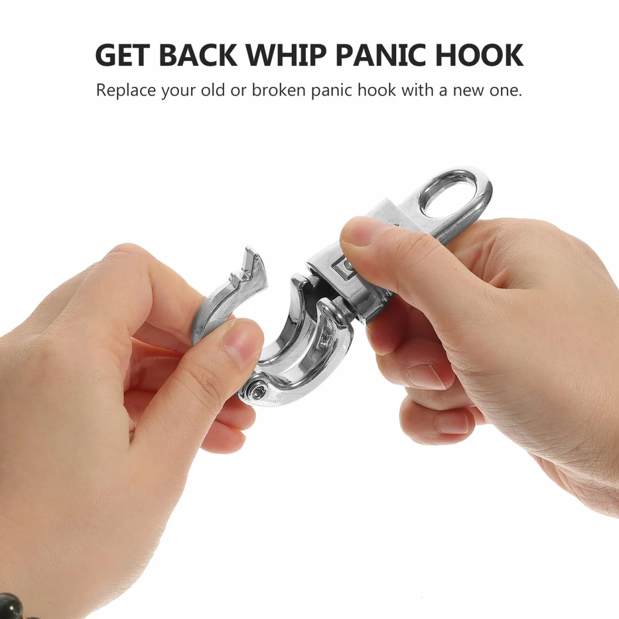 Housoutil Gancio Di Panico a Rilascio Rapido Con Occhio Fisso 4.02X1.30X2.36 Pollici in Lega Di Zinco Snap Di Panico Per Paracord Accessorio Per Ciclismo Equestrazione Controllo Cavalli 2 Pezzi
