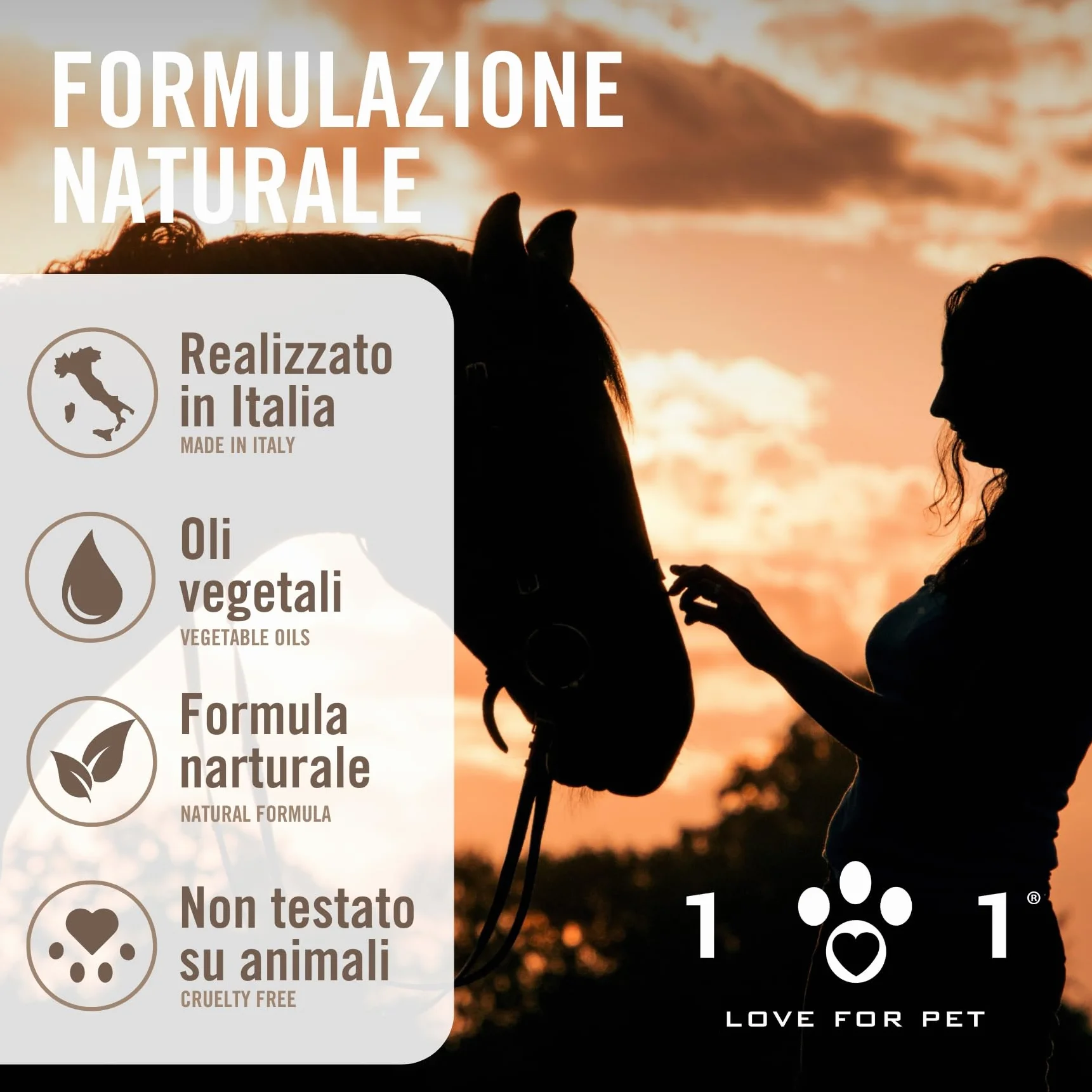 Districante Cavalli Spray Naturale 750 ml Lucidante e Detergente Vegetale per Manto, Criniera e Coda Districante per Cavalli Non Unge, Effetto Shine, Cruelty Free