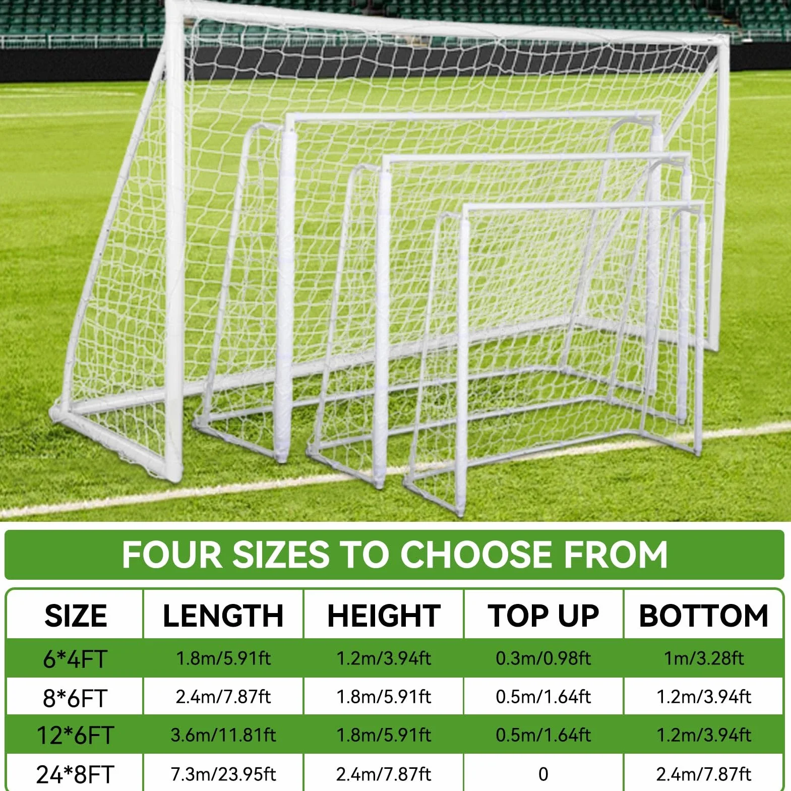 Rete per porte da calcio, Reti per porte di ricambio per calcio Rete per porte da calcio sportive Rete per porte da calcio a grandezza naturale per allenamenti di partite sportive