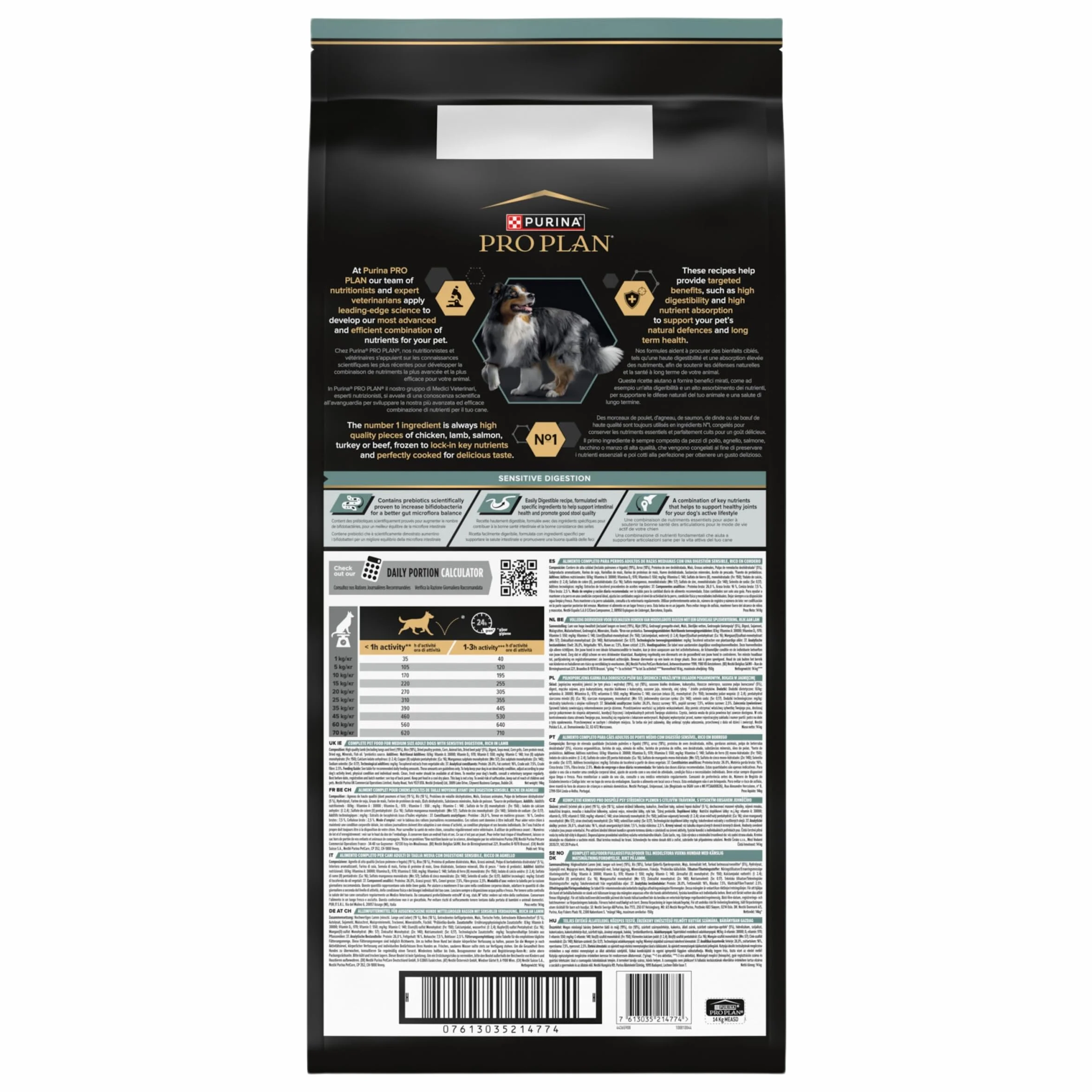 Purina Pro Plan Medium Adult Optidigest Cane Crocchette, 1 Sacco da 14 kg