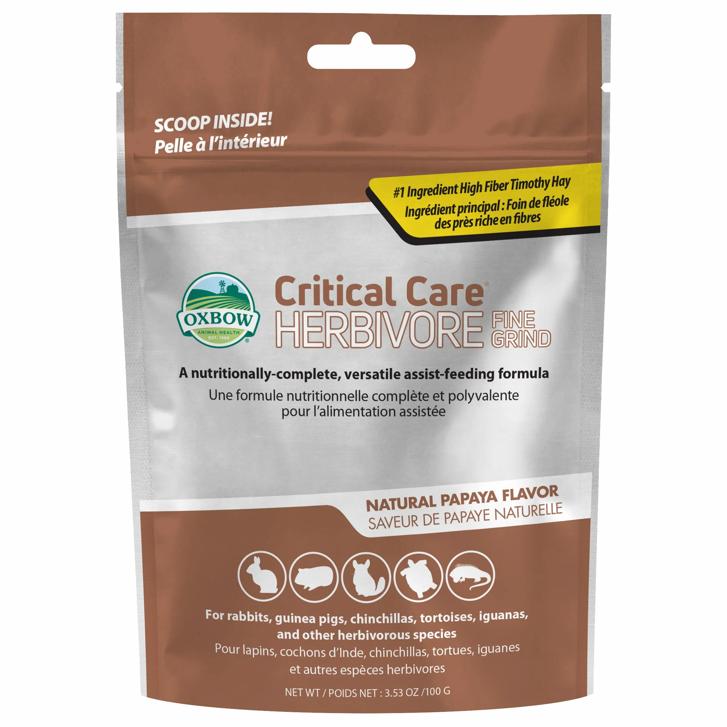 Oxbow Critico Cura Macinatura Fine Animale Domestico Supplemento, 100 g