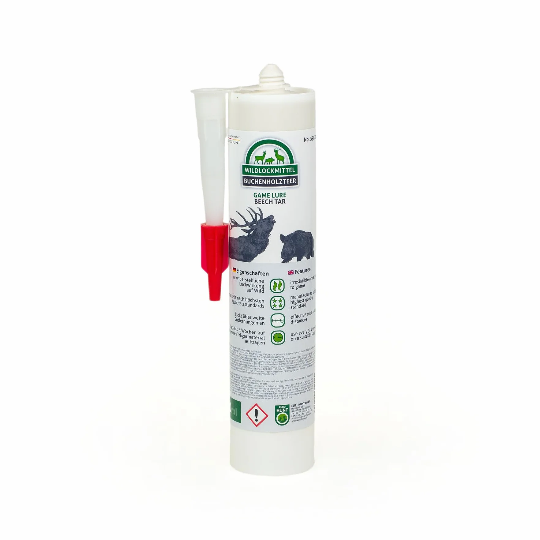 EUROHUNT Cartuccia Lockstoff, Legno di Faggio Catrame, 310 ML