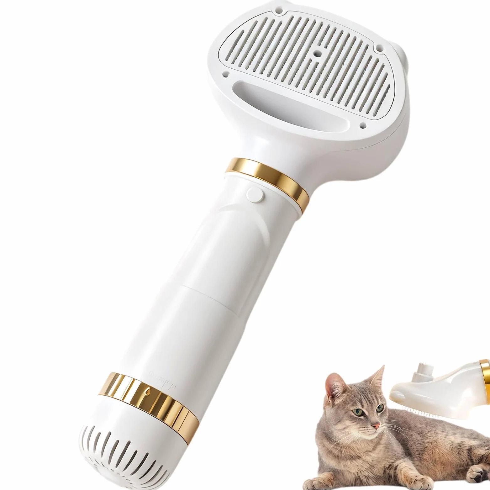 Spazzola Asciugacapelli Per Cani Strumento Multifunzione Per Toelettatura | Spazzola Asciugacapelli Portatile Con 3 Temperature Adatto A Cuccioli, Casa E Viaggio, Routine Quotidiana,