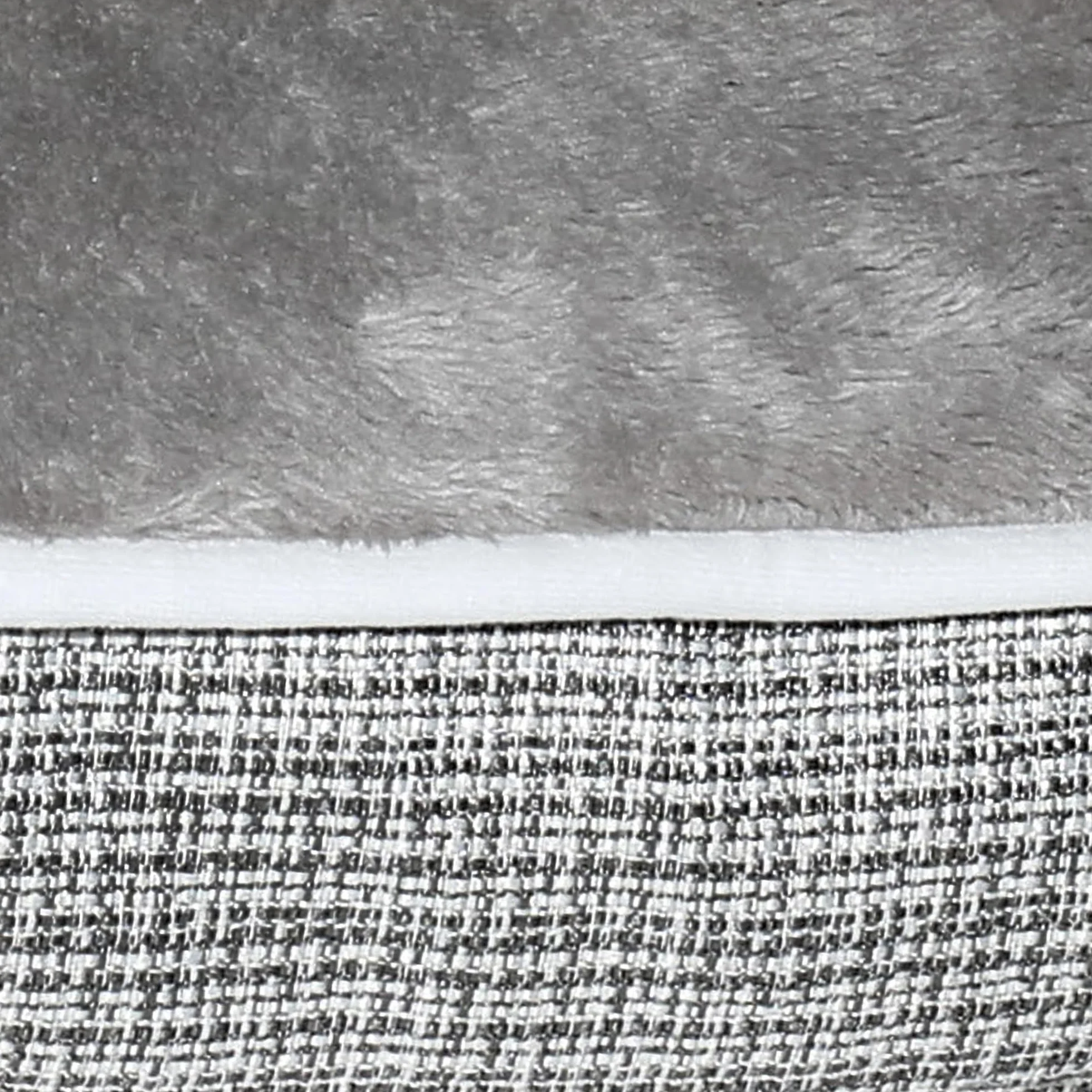 Cuscinone 4 stagioni per cani e gatti, cuscino sfoderabile con zip e lavabile - Letto imbottito, cuccia in pile per l'inverno e tessuto waterproof per l'estate - 89x65 cm GRIGIO CHIARO