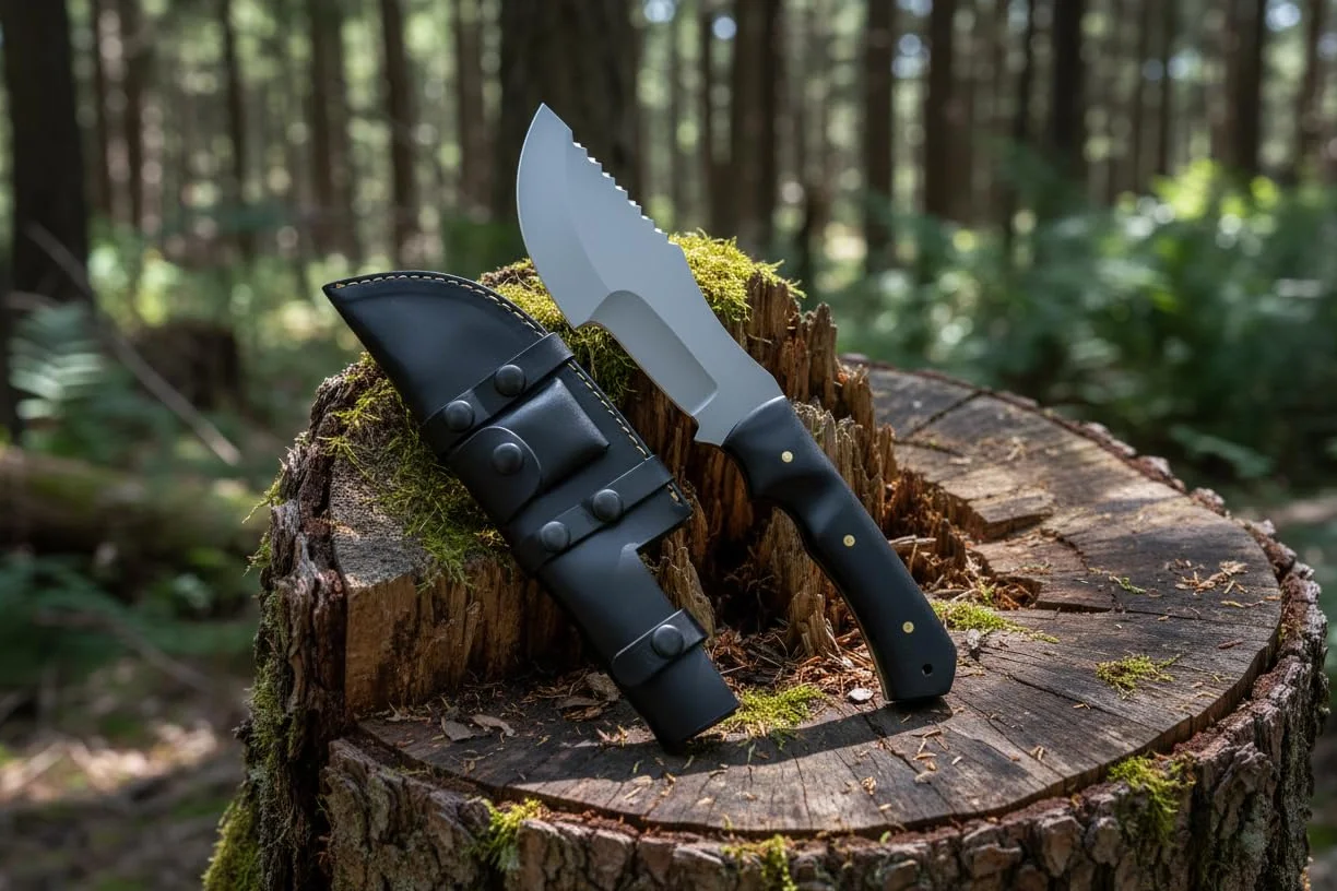 CHOOSE Coltello Tracker fatto a mano - Lama fissa da collezione personalizzata ispirata al film 'The Hunted', pinza piena, manico ergonomico |TRM013