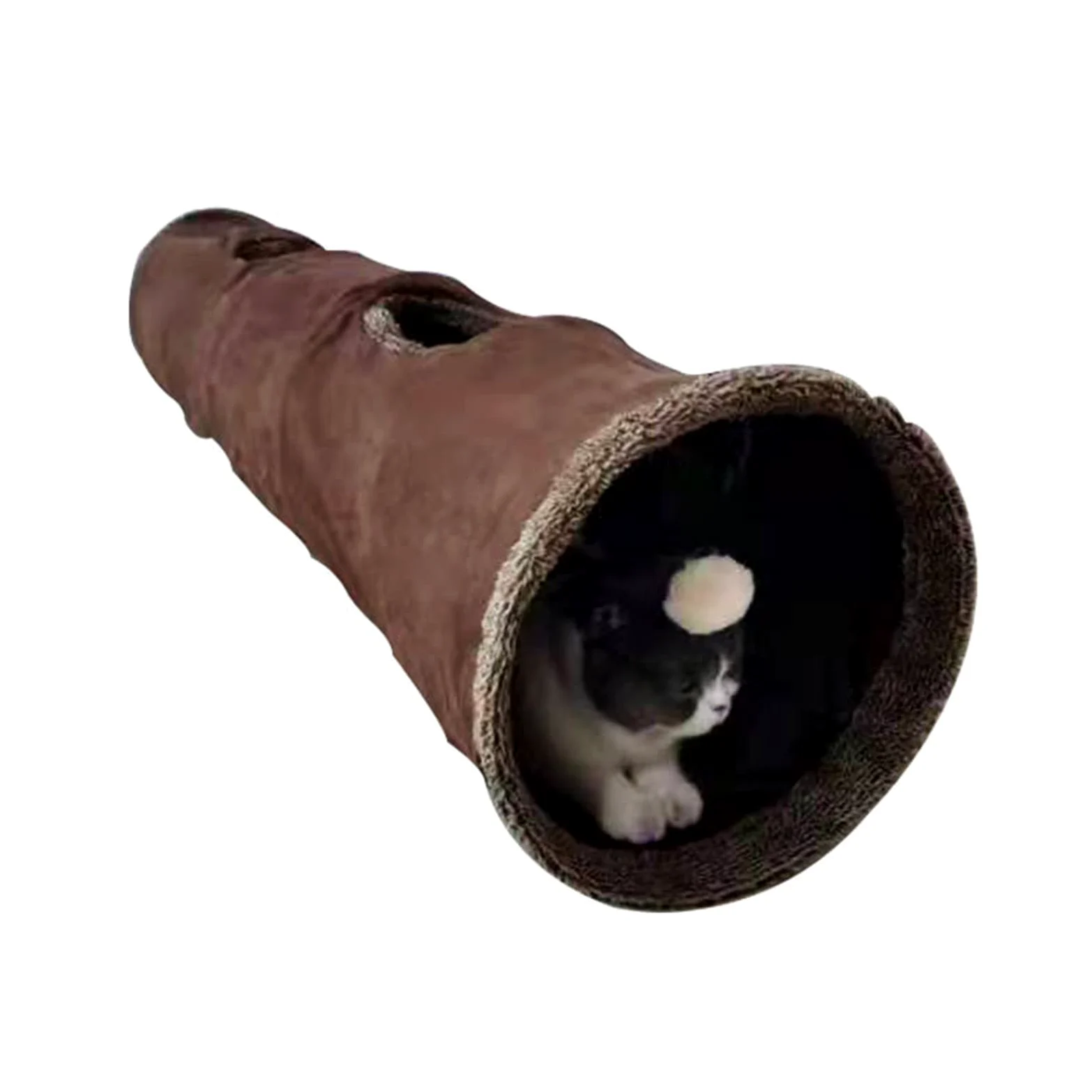 Giocattolo a tunnel per gatti, diametro 30 cm, per giocare a tunnel per interni, pieghevole, grande, con foro per sbirciare per gattino, cuccioli, conigli piccoli animali domestici