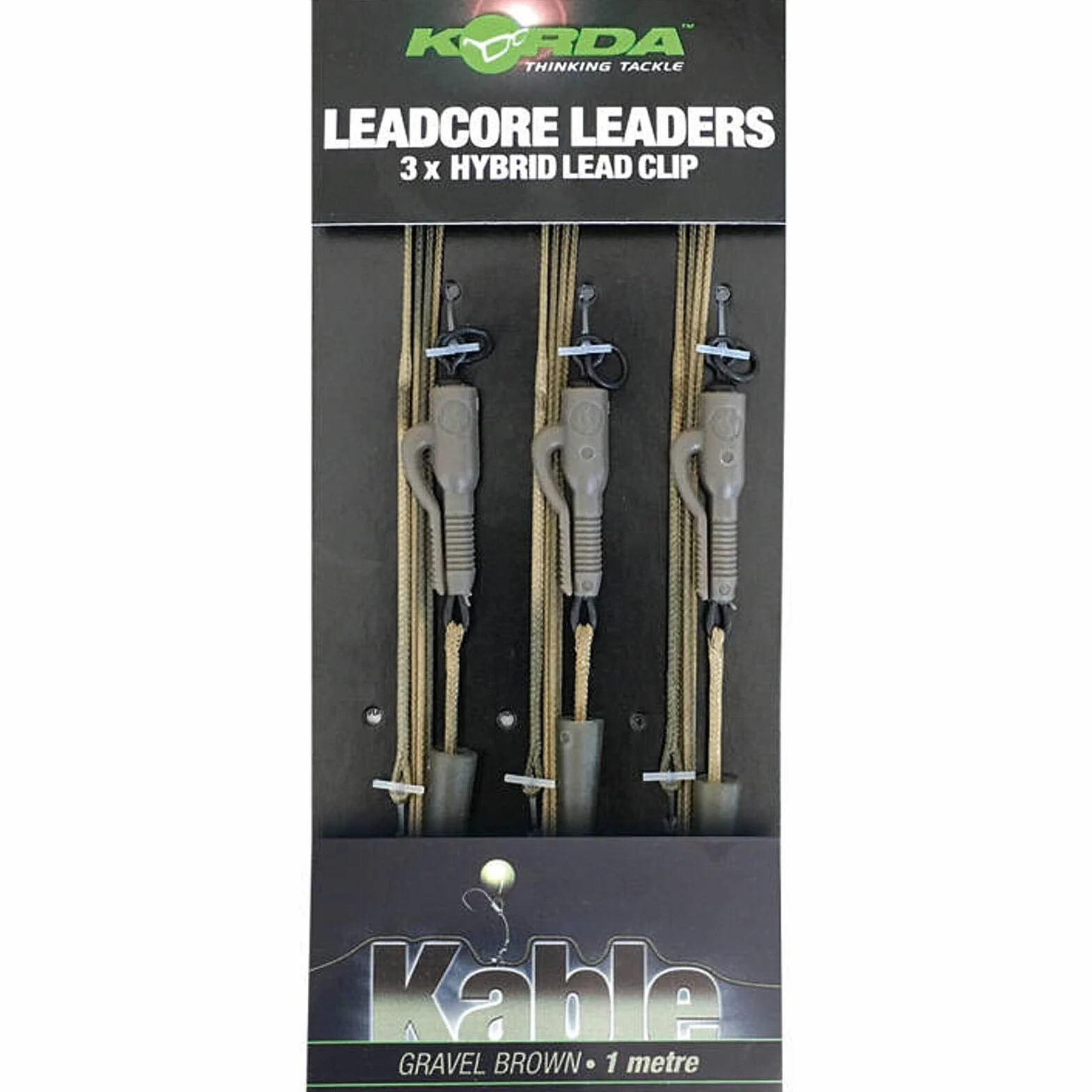 Leadcore Leaders - Hybrid Lead Clip QC Swivel Weed 1m