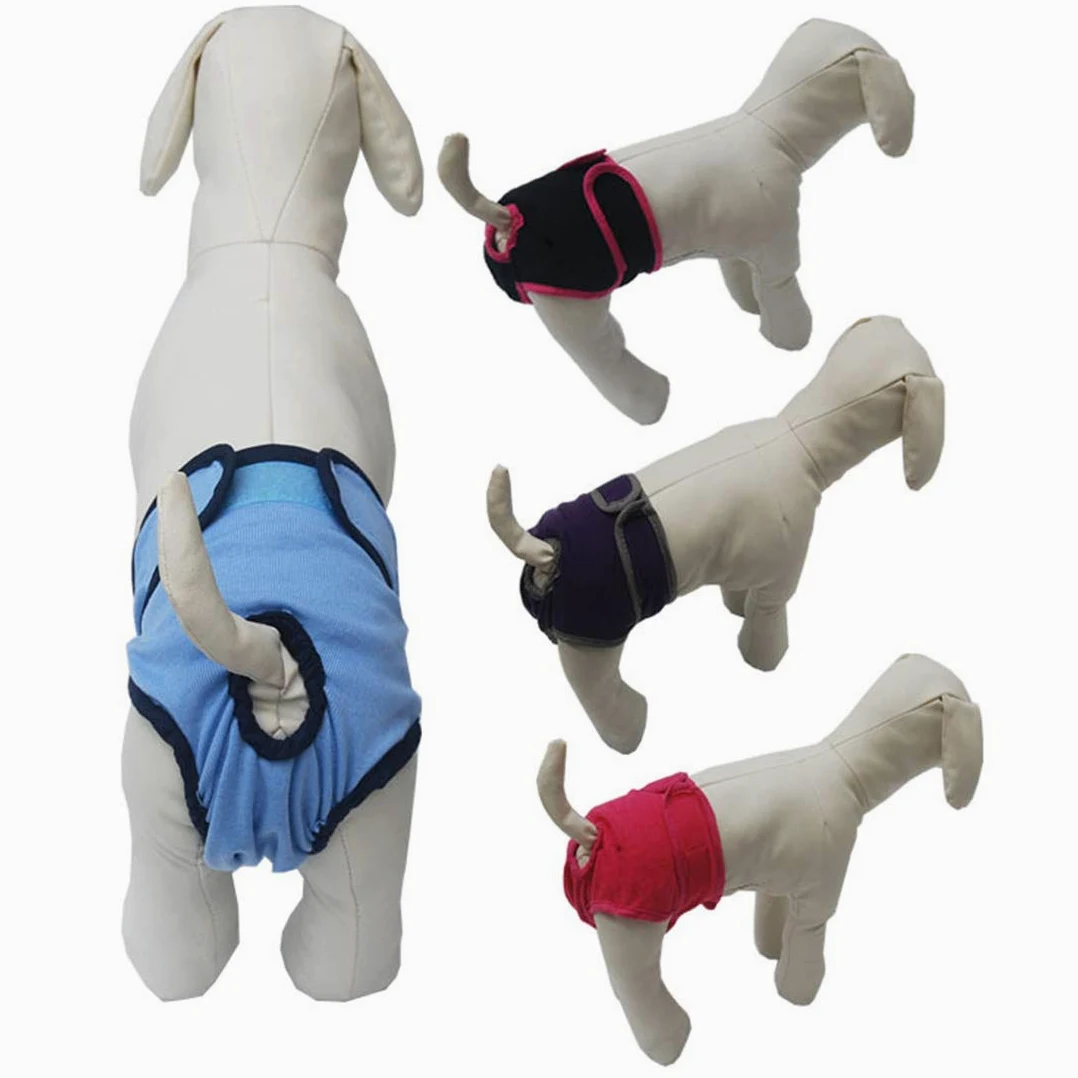 Pantaloni per Pannolini Lavabili Riutilizzabili per Pannolini per L'igiene del Cucciolo di Cane Femmina,Pink,XS