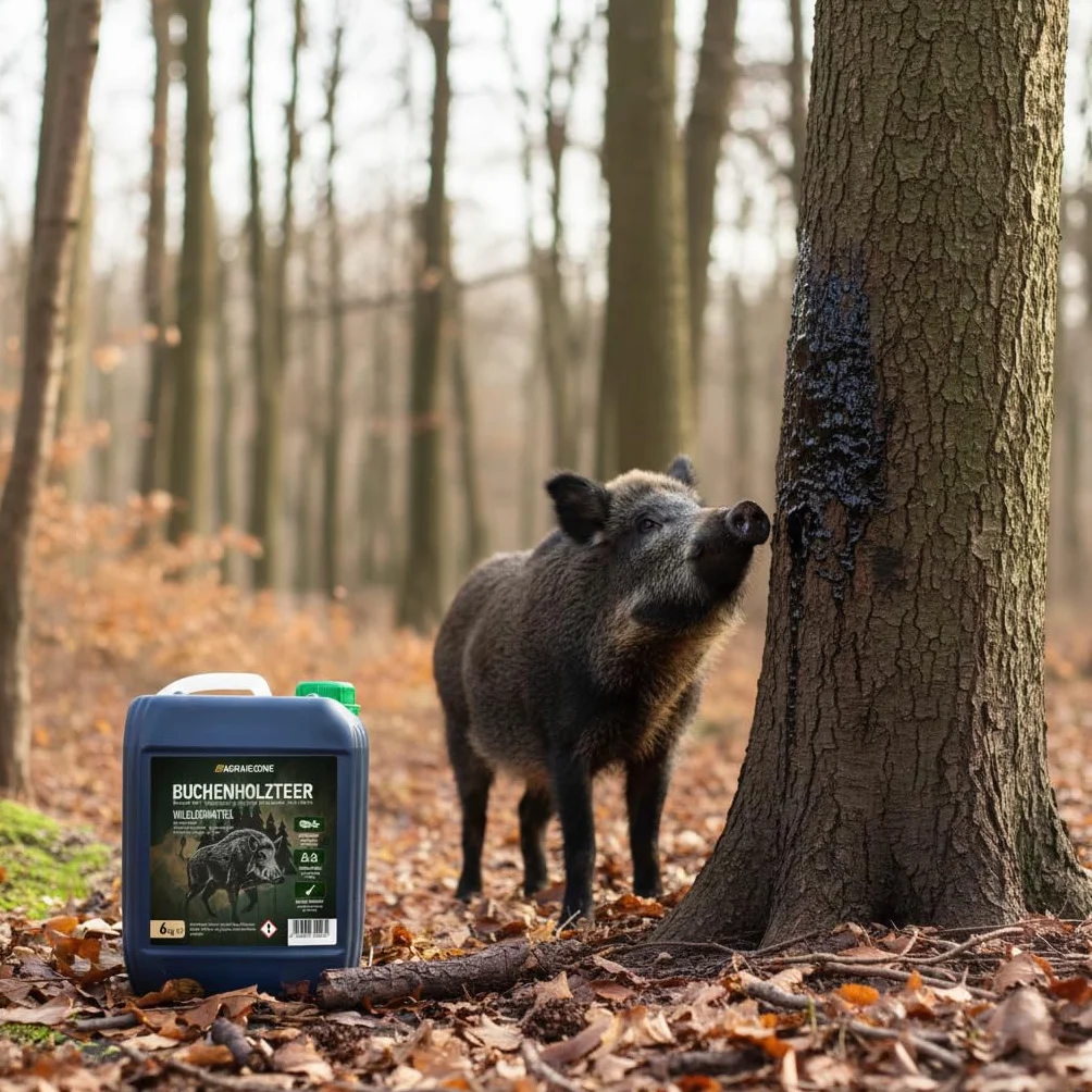Attrattivo per Cinghiali & Cervi Catrame di Faggio 5 Litri Doppia Cottura Concentrato Resistente alle Intemperie 100% Naturale