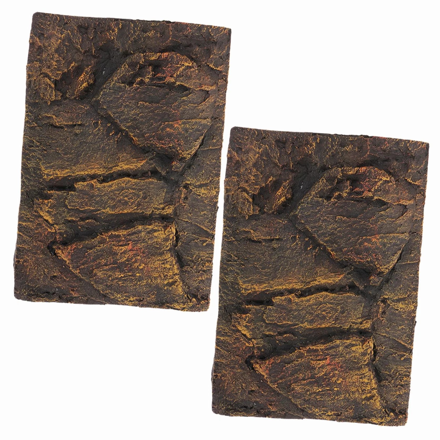 2 Pannelli Sfondo per Acquario Tartarughe in Materiale Pu 3d Altamente Realistico, Decorazione per Terrari Rettili, Adatto a Vasche per Tartarughe e Acquari di Piccoli Animali