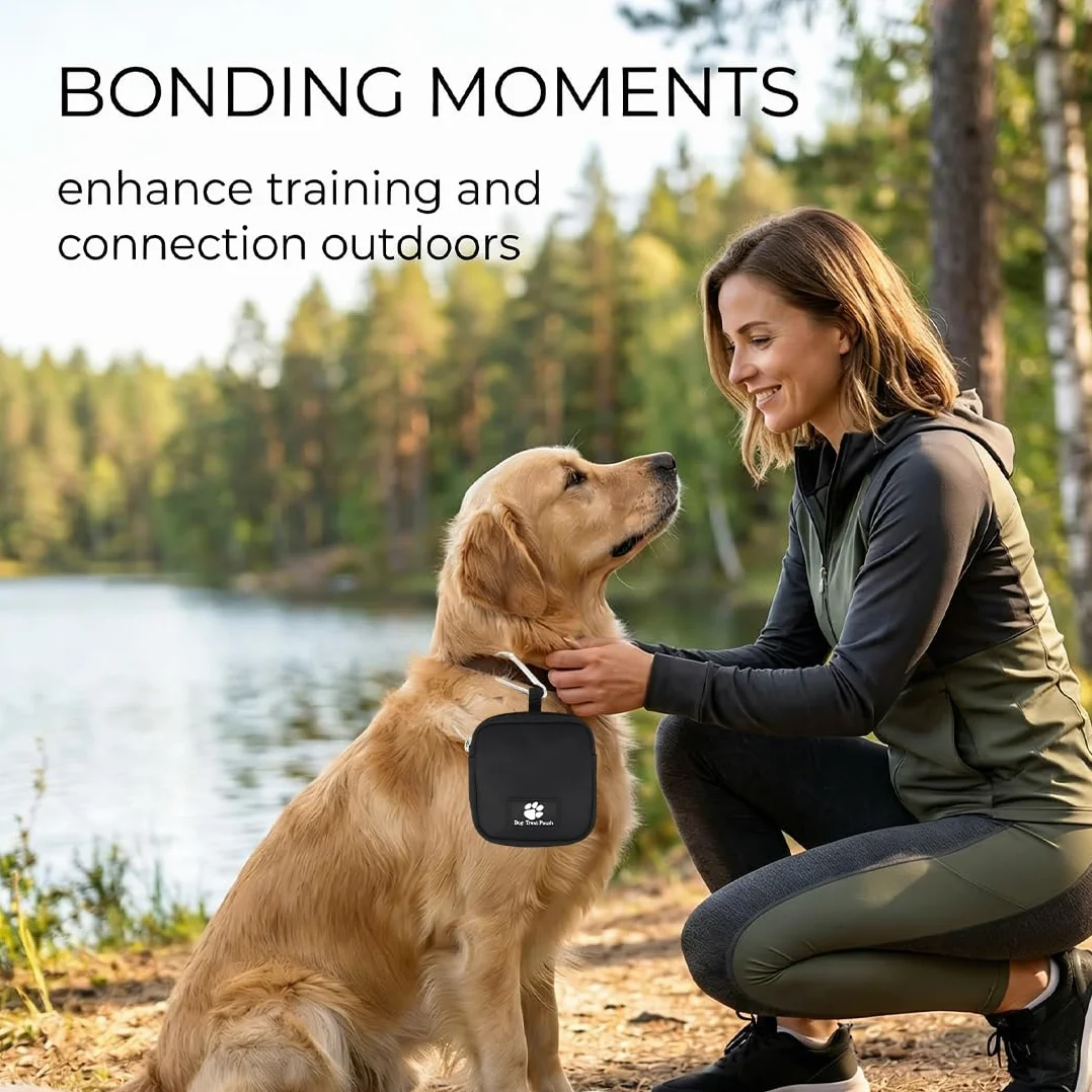 Borsa impermeabile per cani, borsa per cani per addestramento del cane, dispenser di sacchetti integrato, borsa a tracolla regolabile, Allenamento all'aperto (Blk)