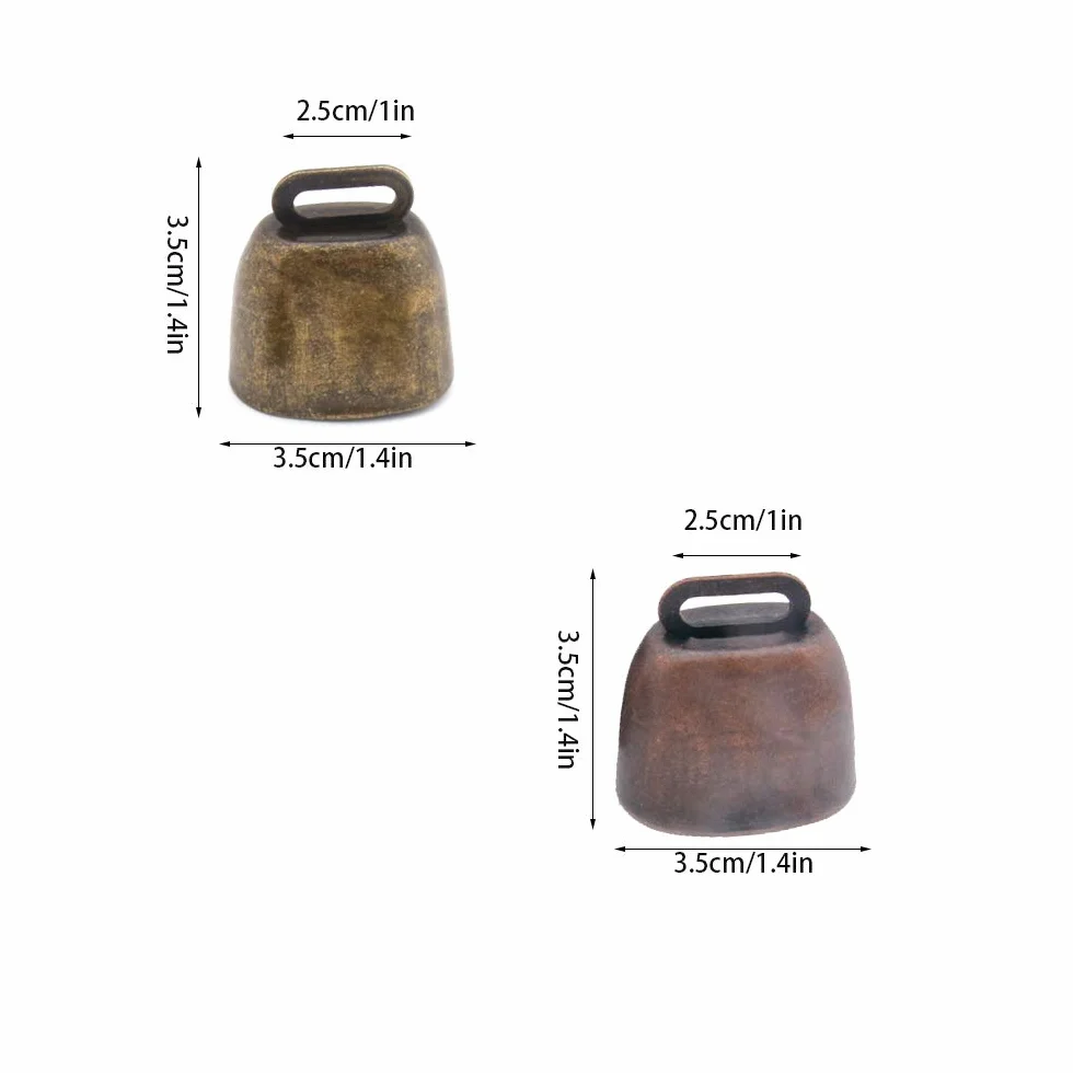 N\A Campana in rame per cani, campane in metallo per mucca, cavallo, pecora, gatto, animali piccoli, accessori antifurto (bronzo)