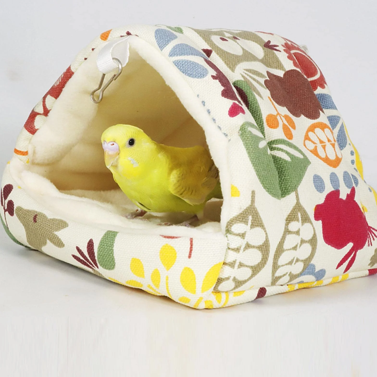 Generico Inverno Pappagallo Gabbia Hideaway Grotta Peluche Capannone Gabbia per Uccelli Letto a Pelo Casa Capanna Uccello Appeso Nido per Inseparabili, 15 cm x 15 cm x 14,5 cm