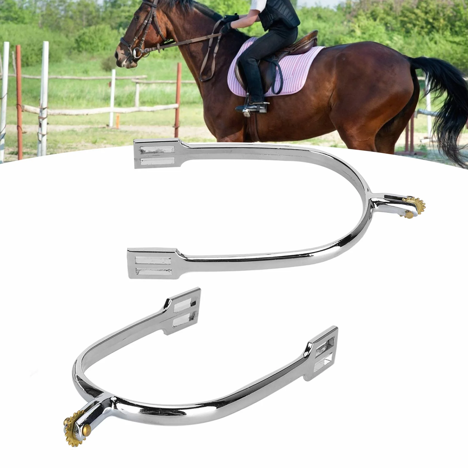 Regalo d'Estate Speroni da Cavallo Inglesi, speroni da Roping in Stile Inglese, Dressage di Fattoria di intrattenimento Ranch di pregevole fattura
