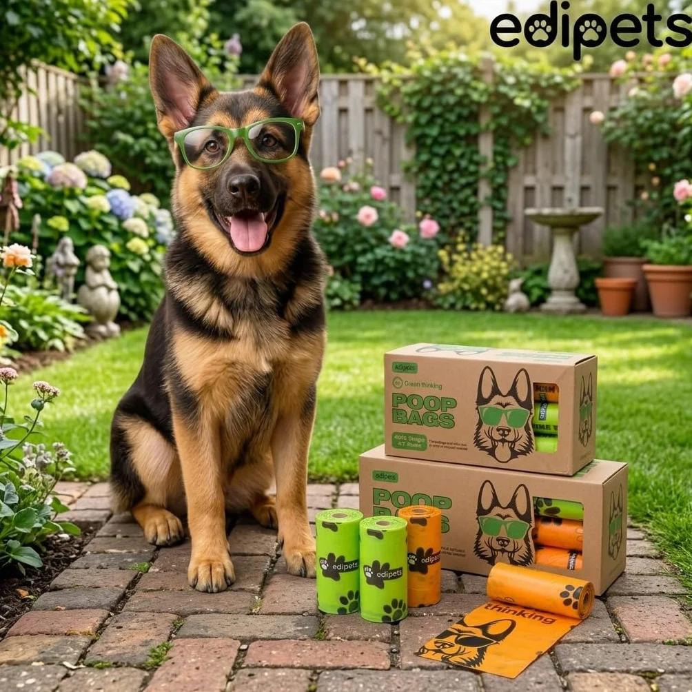 Edipets Sacchetti Cane Biodegradabili 540 pezzi Extra Spesso a prova di Perdite non Profumati