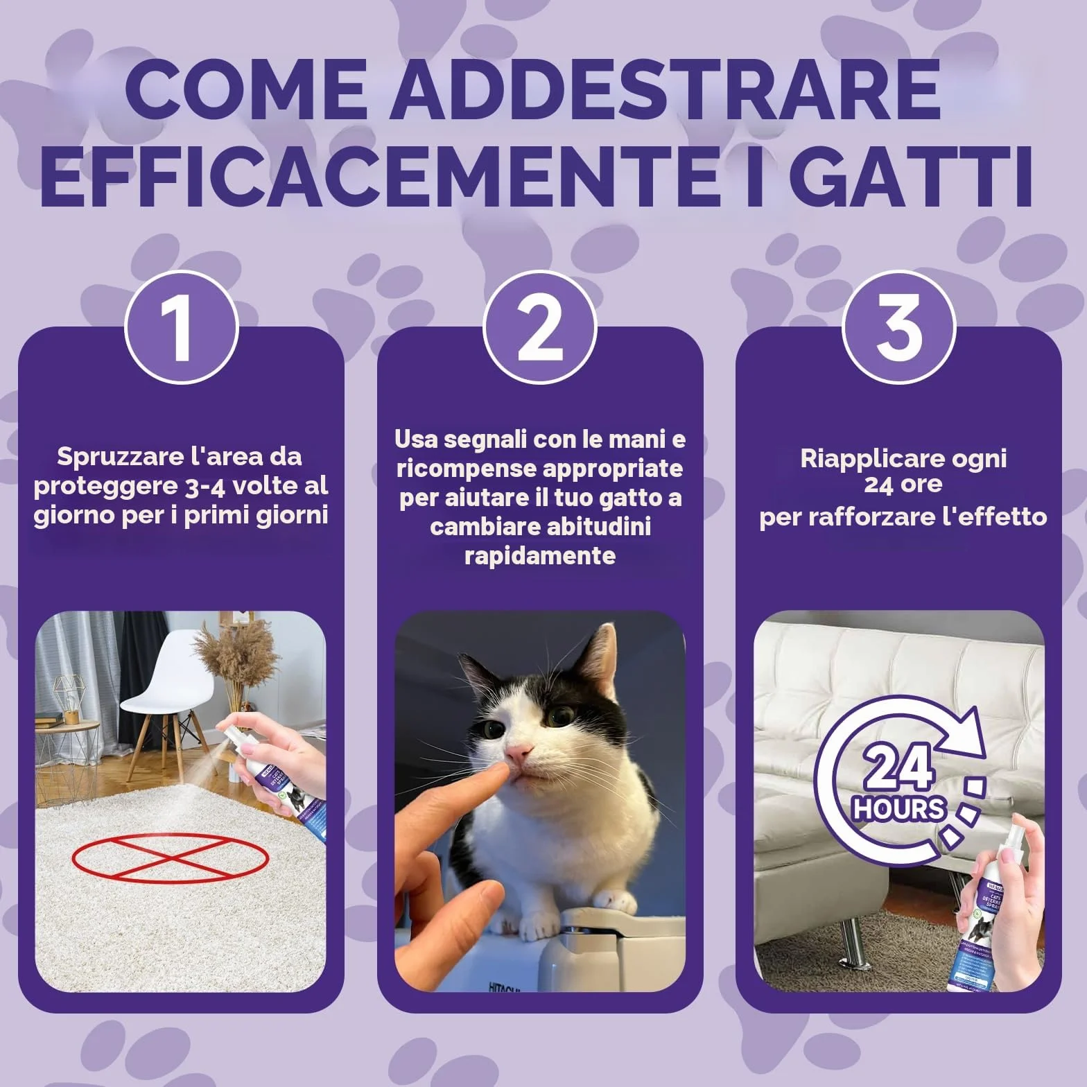 WEALLIN Spray Repellente per Gatti, 200ml Repellente Gatti e Spray AntiGraffio per Gatti Divano, Uso Interno ed Esterno, Protezione del Divano e Mobili, Ideale per Casa e Giardino