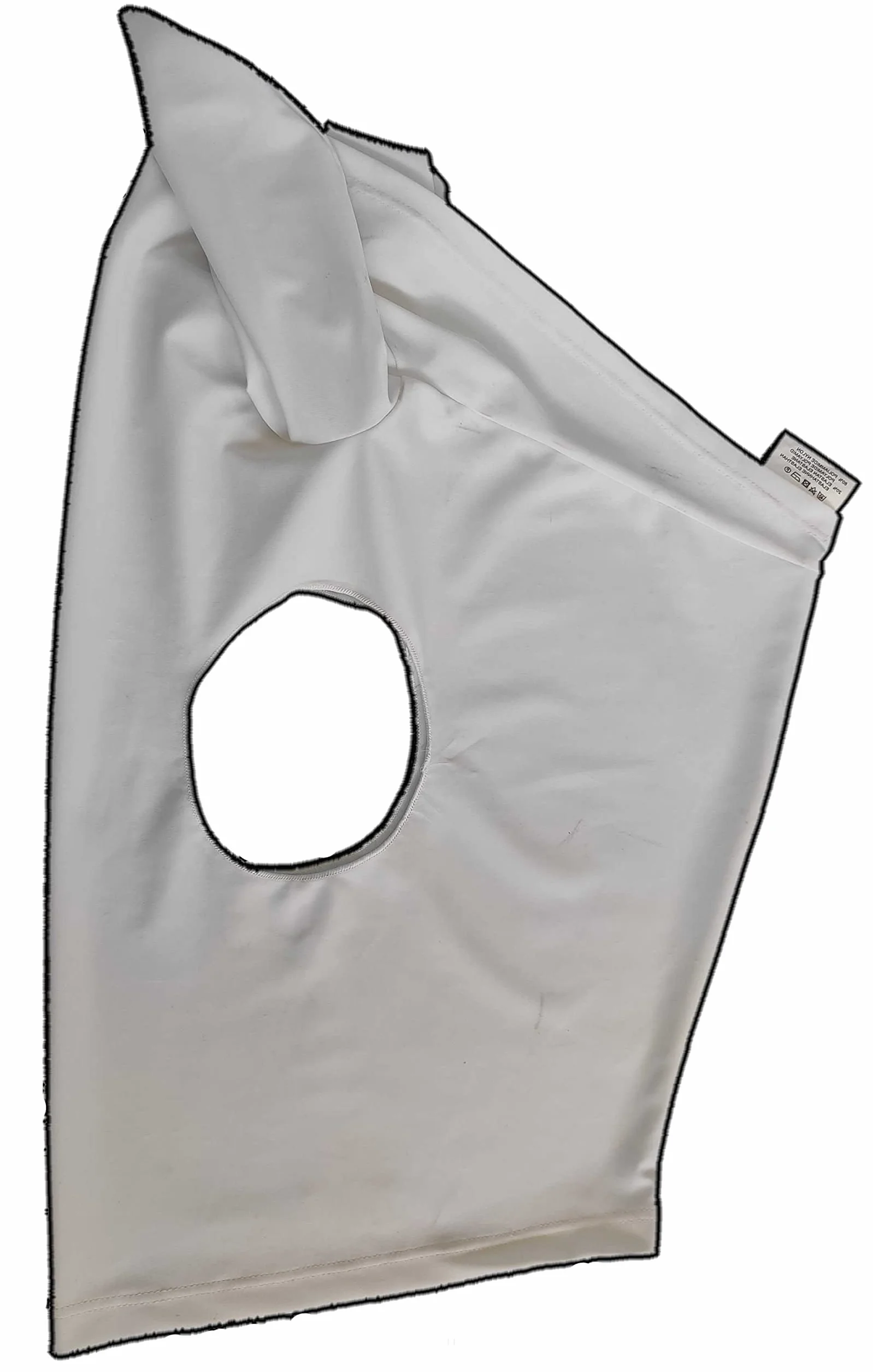 FOR WELLNESS HORSE Maschera per Cavallo in Tessuto di Lycra Anti Mosche MOD. Paddock White COB/M
