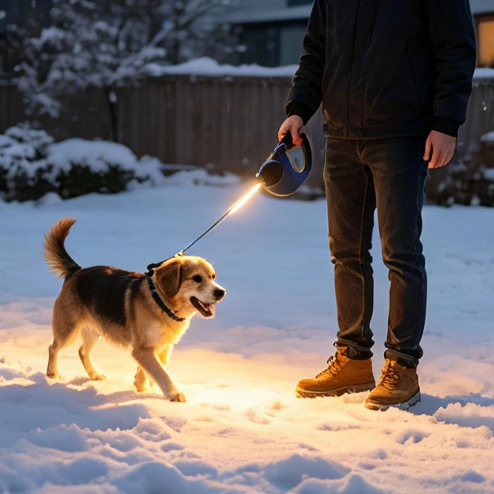 Generic Guinzaglio Doppio Retrattile per Animali Domestici, Luce LED Senza Torsione Regolabile per Due Cani Che Camminano (Versione a batteria blu)