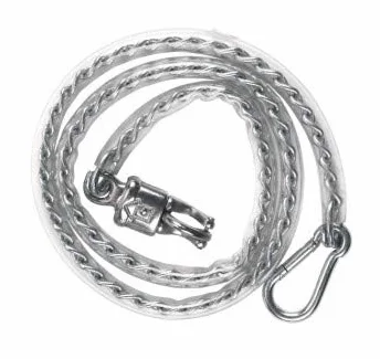 Kerbl 321416 Catenaccio con rivestimento in PVC 140 cm, gancio antipanico e moschettone