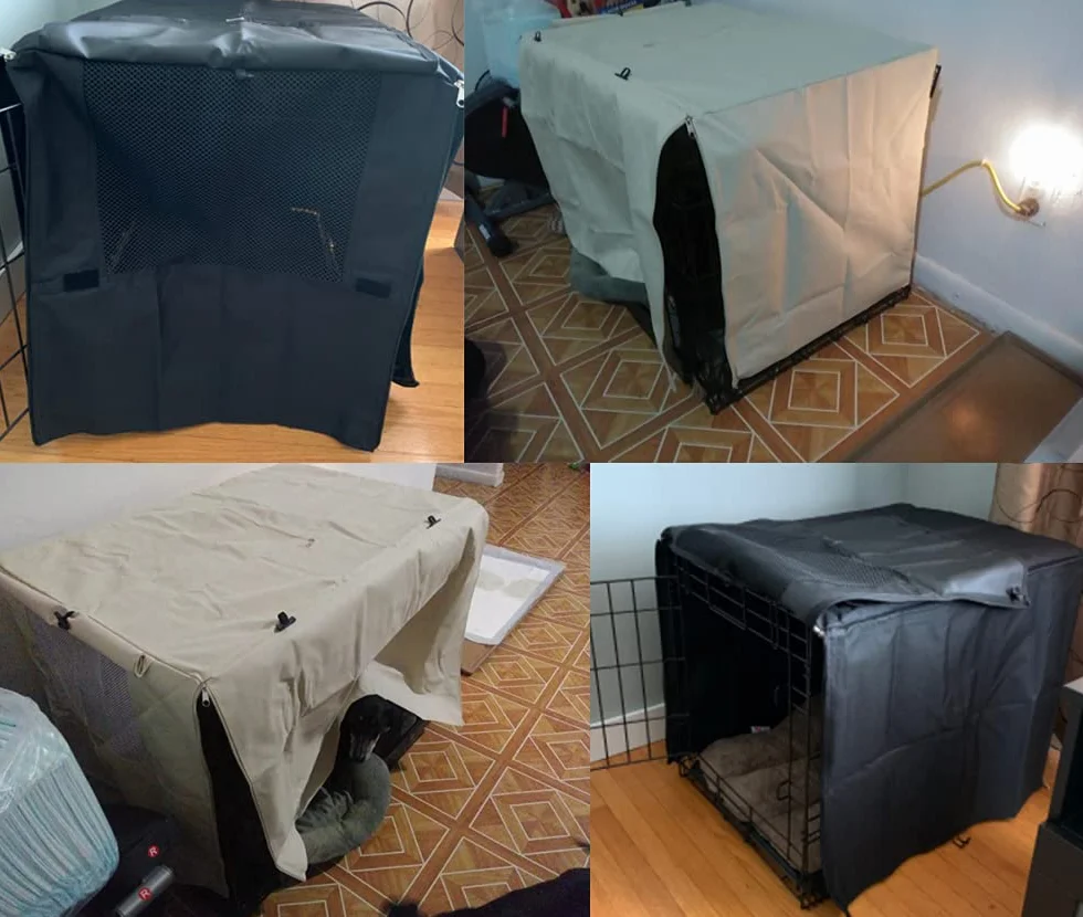 Coperture per gabbia per cani impermeabili in poliestere Oxford 210D XS 63,5x48x50,8 cm grigio