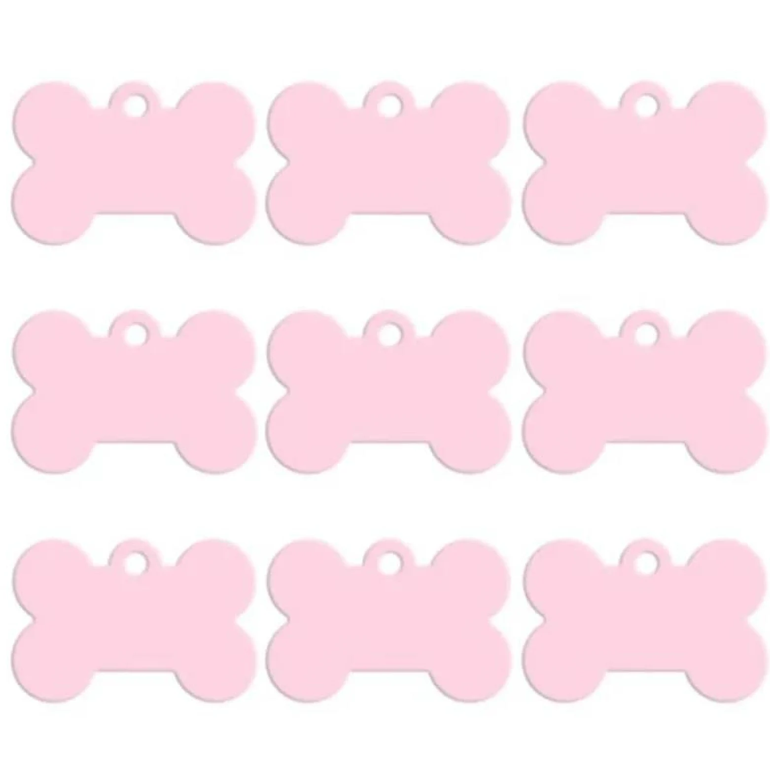 Commercio All'ingrosso 100 Pezzi In Alluminio Targhetta Per Cani In Bianco A Forma Di Osso Targhetta Identificativa Per Cani Targhetta Identificativa Per Animali Domestici,UN,40X26X1mm