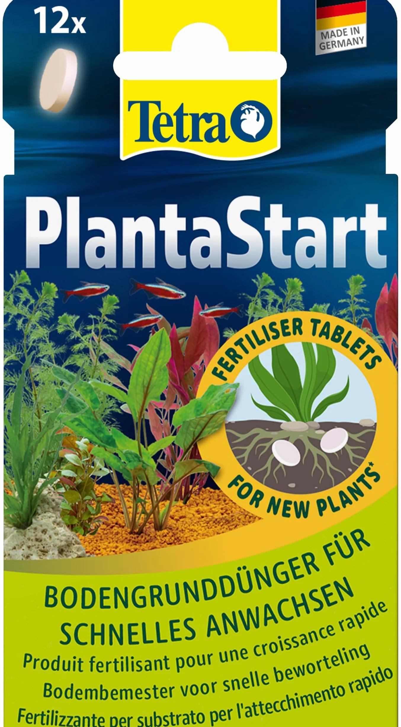 Tetra PlantaStart compresse fertilizzante piante acquatiche acquario radici 12 compresse