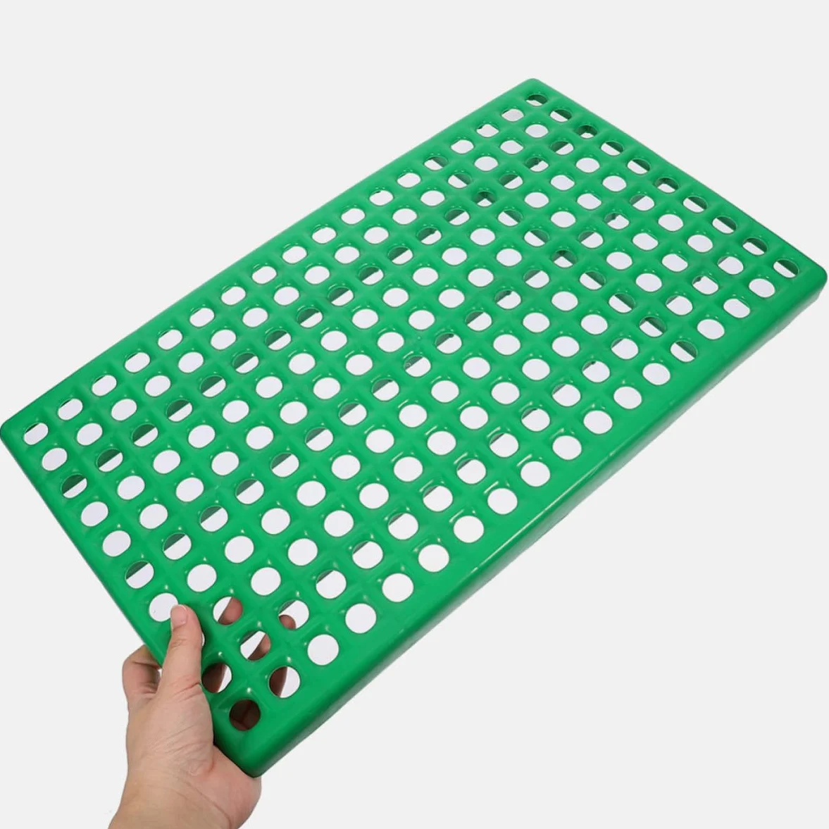 iplusmile 2pezzi Base per Gabbia Foro Rotondo in Plastica Verde Ventilazione e Drenaggio per Piccoli Animali Domestici e Allevamento Conigli