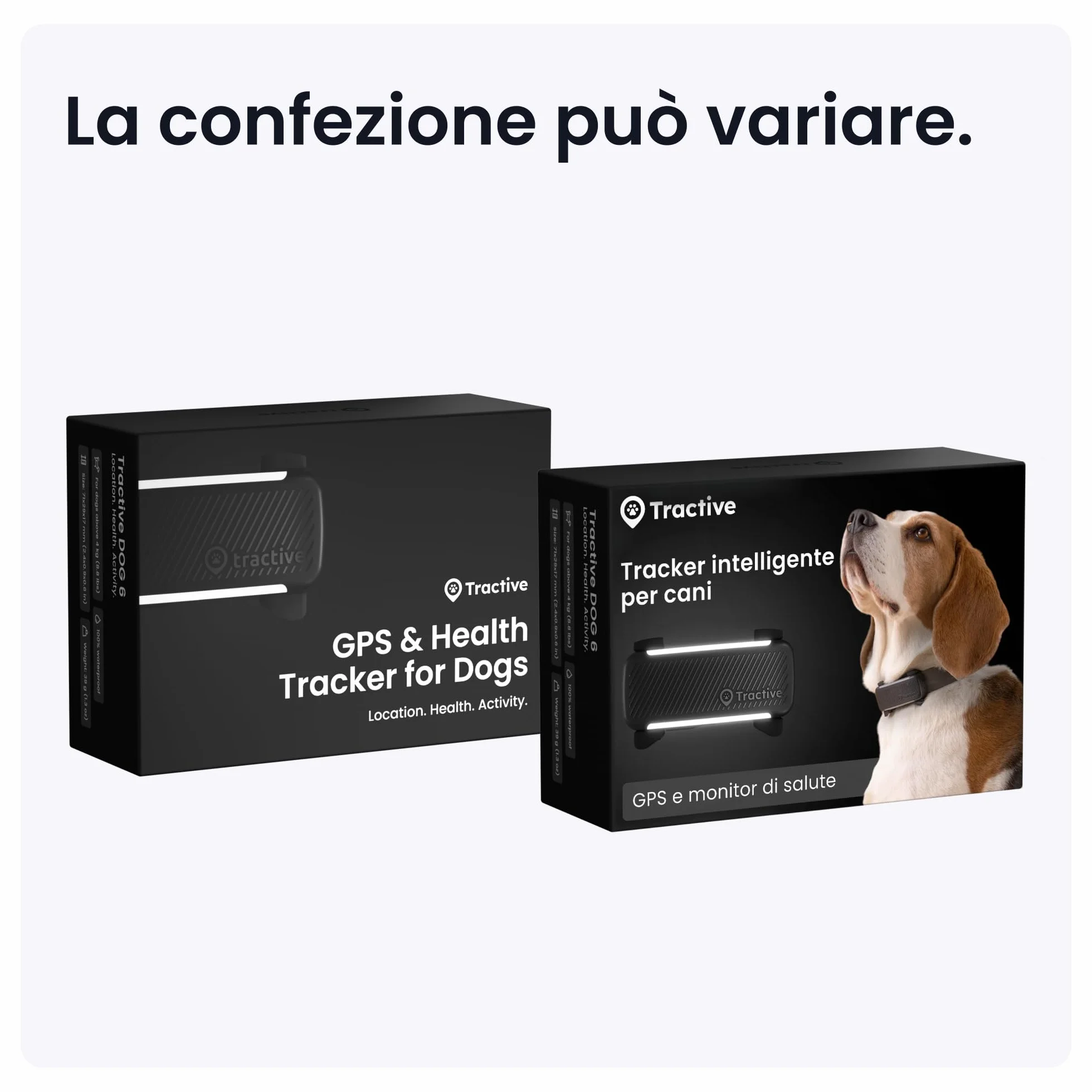 Tractive - GPS per cani | 2025 Edizione | N. 1 sul mercato | Localizzazione in tempo reale | Notifiche antifuga | Monitoraggio dell'attività | Avvisi di salute | Monitoraggio degli abbai (Nero)