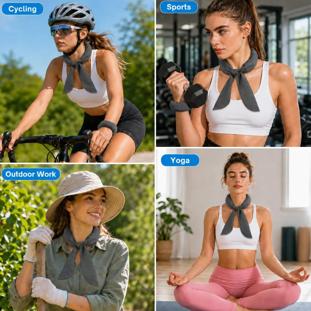 Panni rinfrescanti per il collo, scaldacollo sportivo unisex per uomo, donna e animali domestici