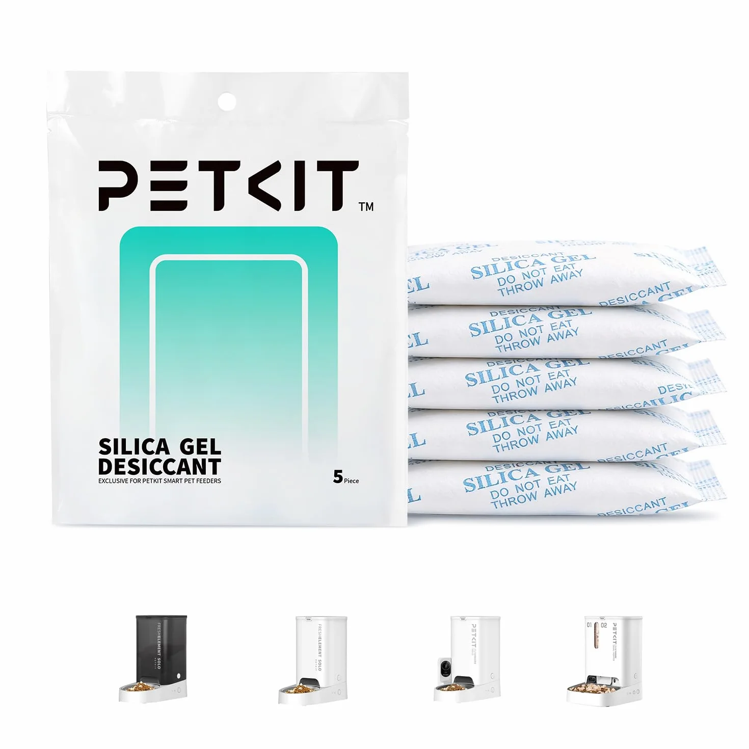PETKIT - Essiccante di ricambio per alimentatori intelligenti, confezione da 5 pezzi