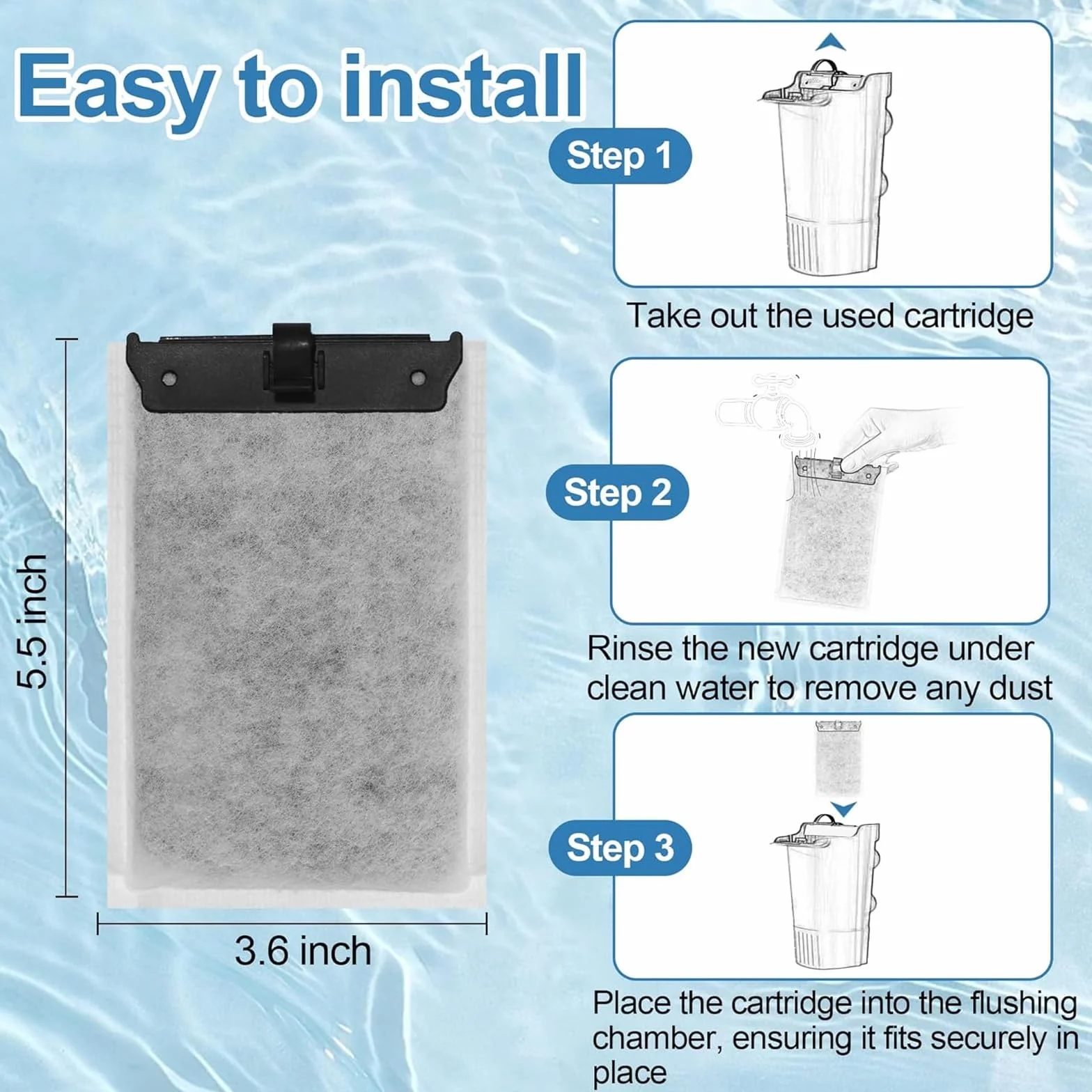 10 Pezzi Adatti per Filtri Tetra Easycrystal 250 & Filterbox 300, Filtri di Ricambio per Reptofilter, Tetra Easycrystal Accessorio per Acquari Dotato di Carbone Attivo e Zeolite