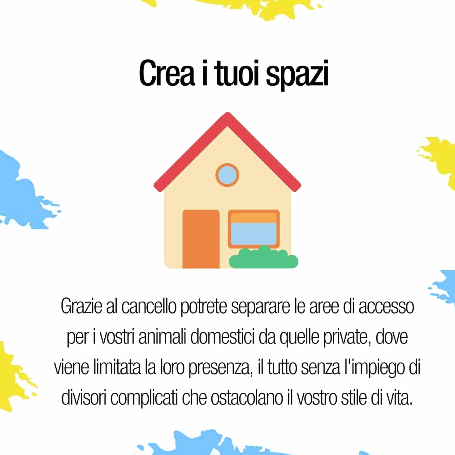Cancelletto di Sicurezza a Pressione per Cani e Gatti Metallo Bianco 76cm 75-84cm