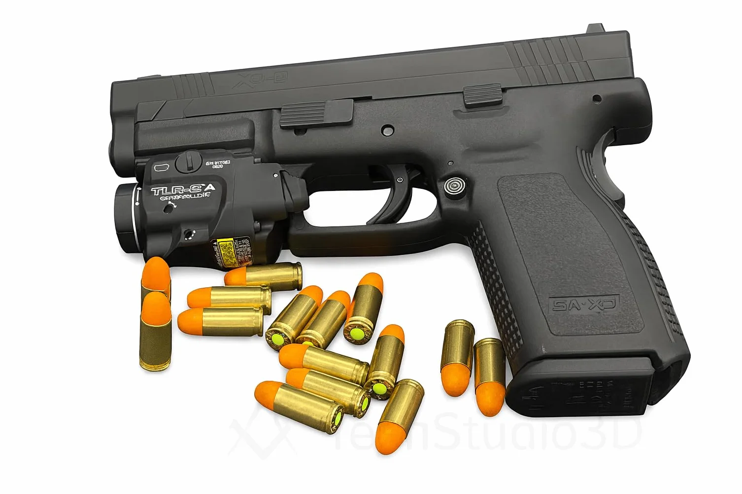Ciuccio rotondo in ottone 9 mm con tappo a scatto per armi da fuoco a secco munizioni allenamento Made in USA confezione da 5
