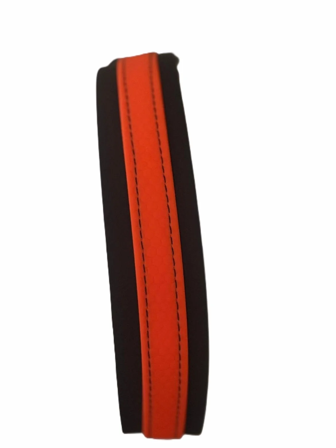 Collare a scorrimento limitato BIOTHANE-HEXA NERO-ARANCIO FLUO L