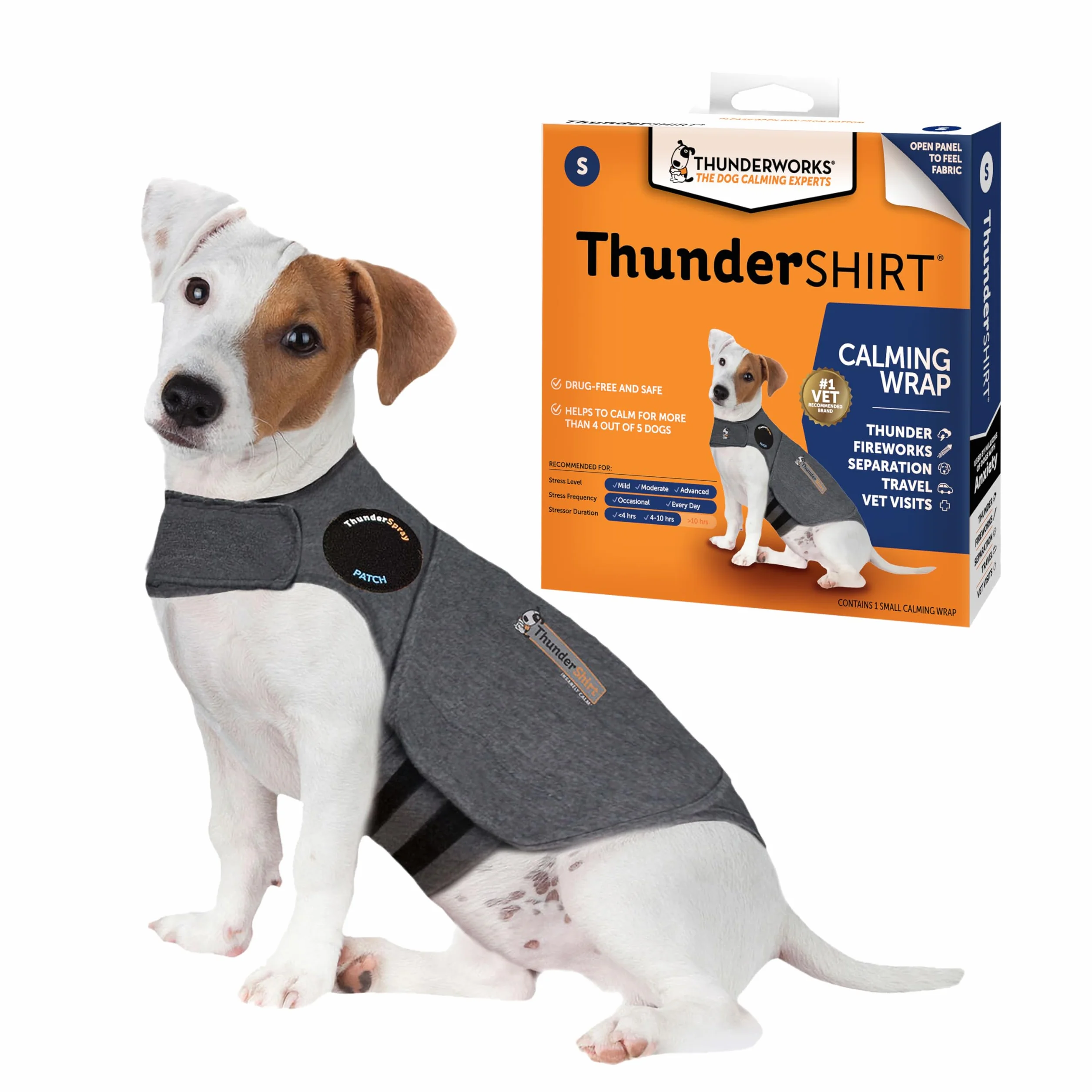 Thundershirt Cappottino Calmante per Cani Taglia S Riduce Ansia e Stress