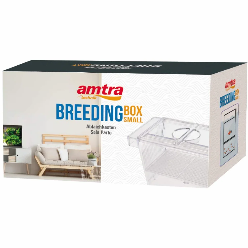 Amtra Sala parto acquario 3 in 1 con coperchio, galleggiante, trasparente, 12x6x6 CM