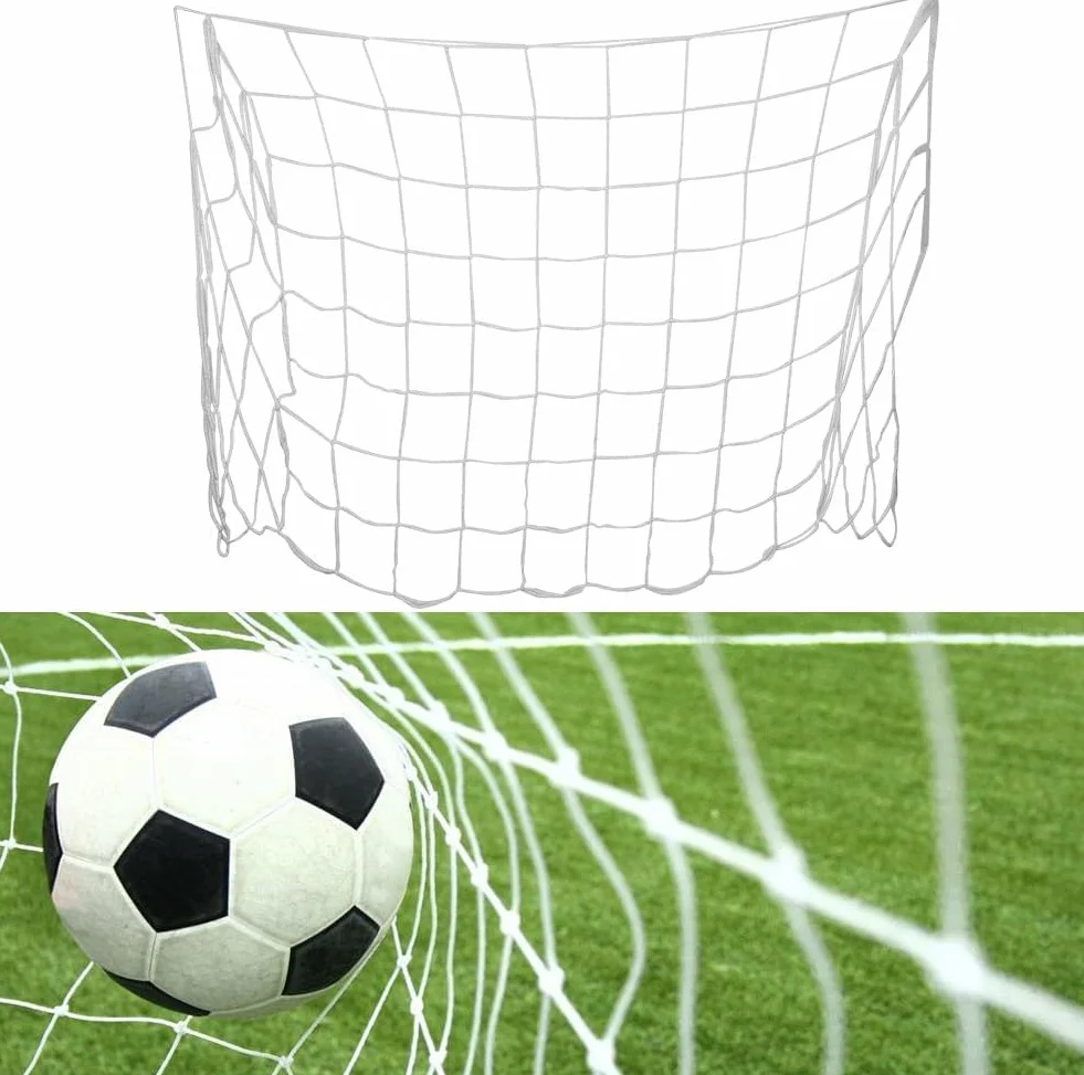 Rete da Calcio 3x2 m Rete di Sostituzione della Porta da Calcio in Fibra di Polipropilene Facile Installazione per Allenamento di Partite Sportive