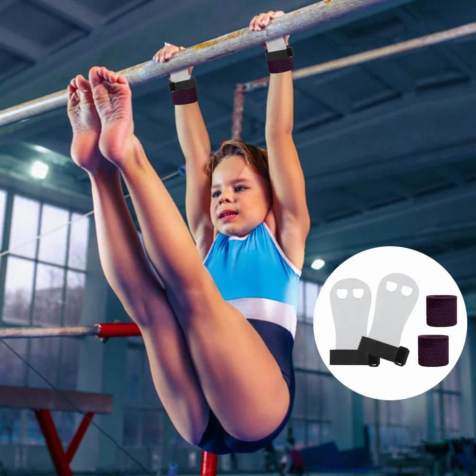 Manopole da Ginnastica Paracalli per Bambina con 4 Polsino Sportivo Impugnature Protezioni Guanti Sollevamento