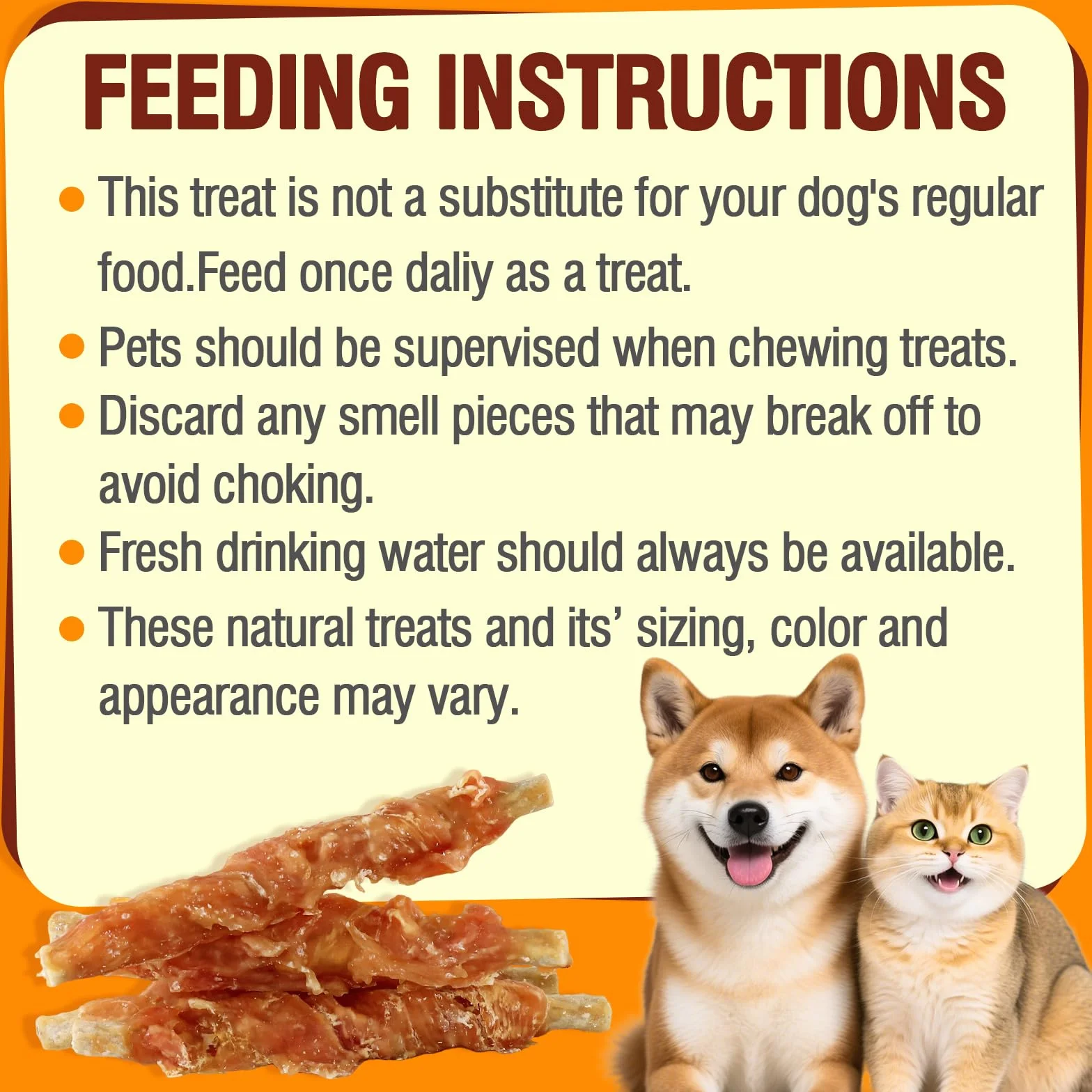 TZL 100g Snacks per Cani in Pelle Bovina Avvolta nel Pollo, Bastoncini Naturali per la Pulizia dei Denti e Masticativi di Lunga Durata per Cani di Piccola e Media Taglia, 4,7 pollici (12 cm) (100g)