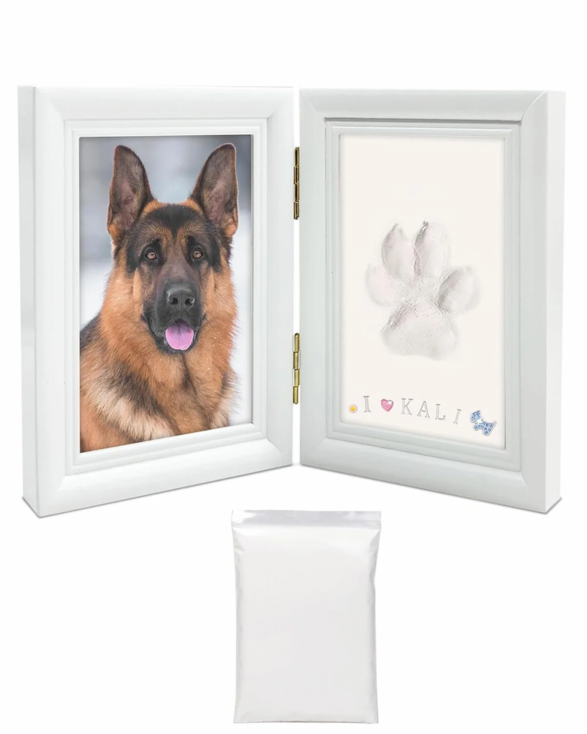 1 Set Impronta Zampa e Calco 3D per Cani Gatti, Kit Fai da Te con Cornice Foto, Crea un Ricordo Indelebile, Regalo Commemorativo
