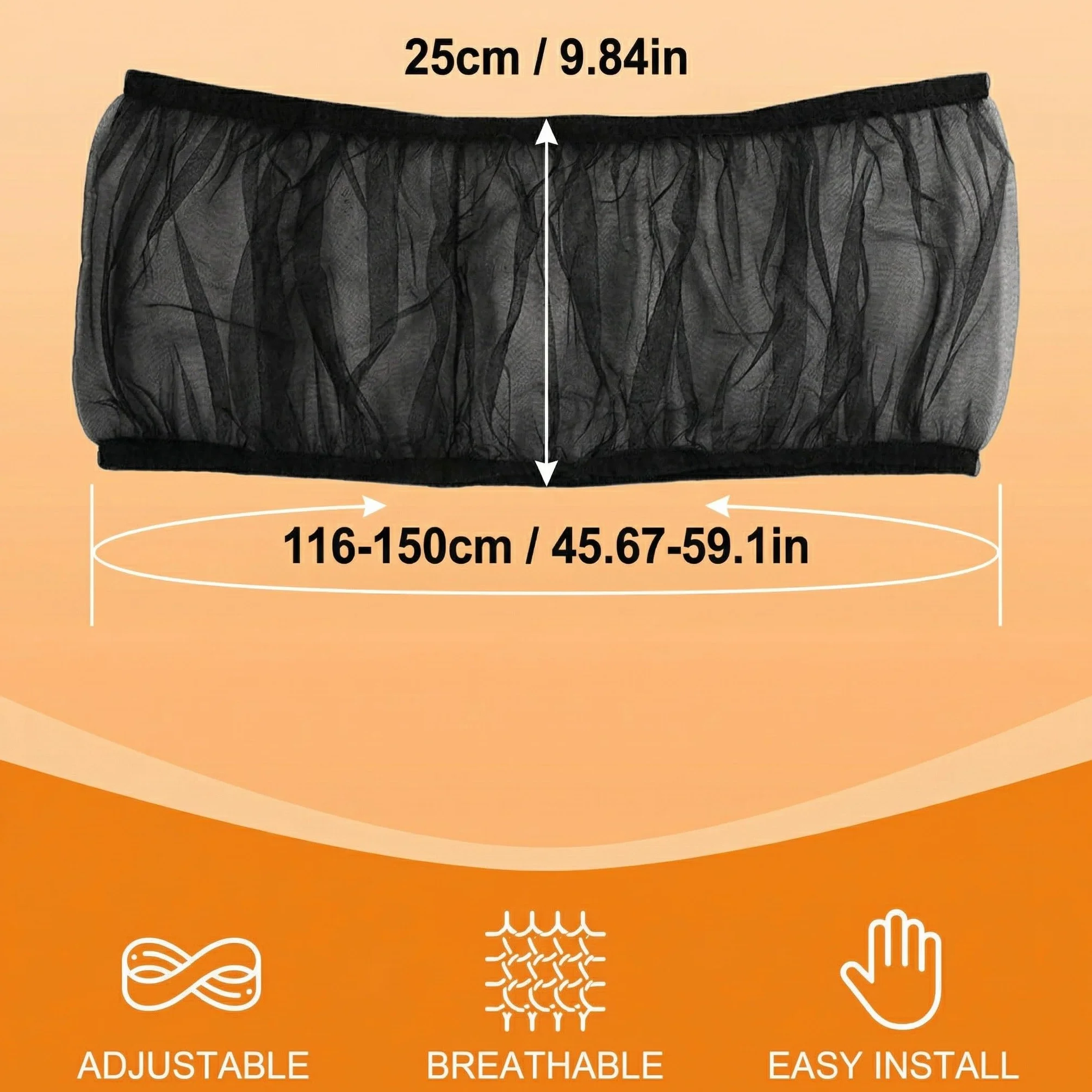 Copertura Gabbia Pappagalli 1 Pezzo Nero Altezza 40 Cm Circonferenza 225 Cm Rete Nylon Traspirante