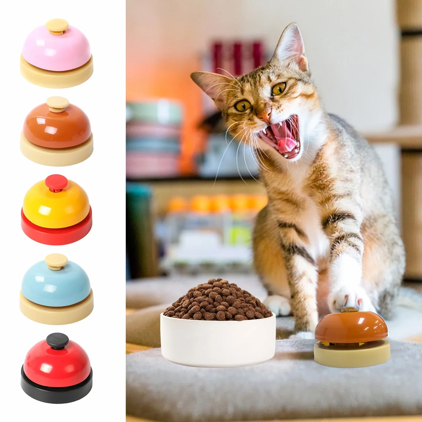5 Pezzi Di Campane Che Prevedono A Mano, Campane Di Addestramento Per Animali Domestici, Campane Di Servizio, Campane Da Pranzo, Adatti A Ristoranti, Hotel, Bar E Cucine.