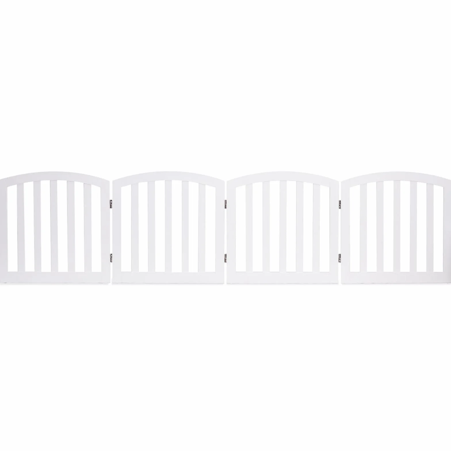 COSTWAY Cancelletto per Cani Pieghevole in Legno 4 Ante 246 x 61 cm Bianco