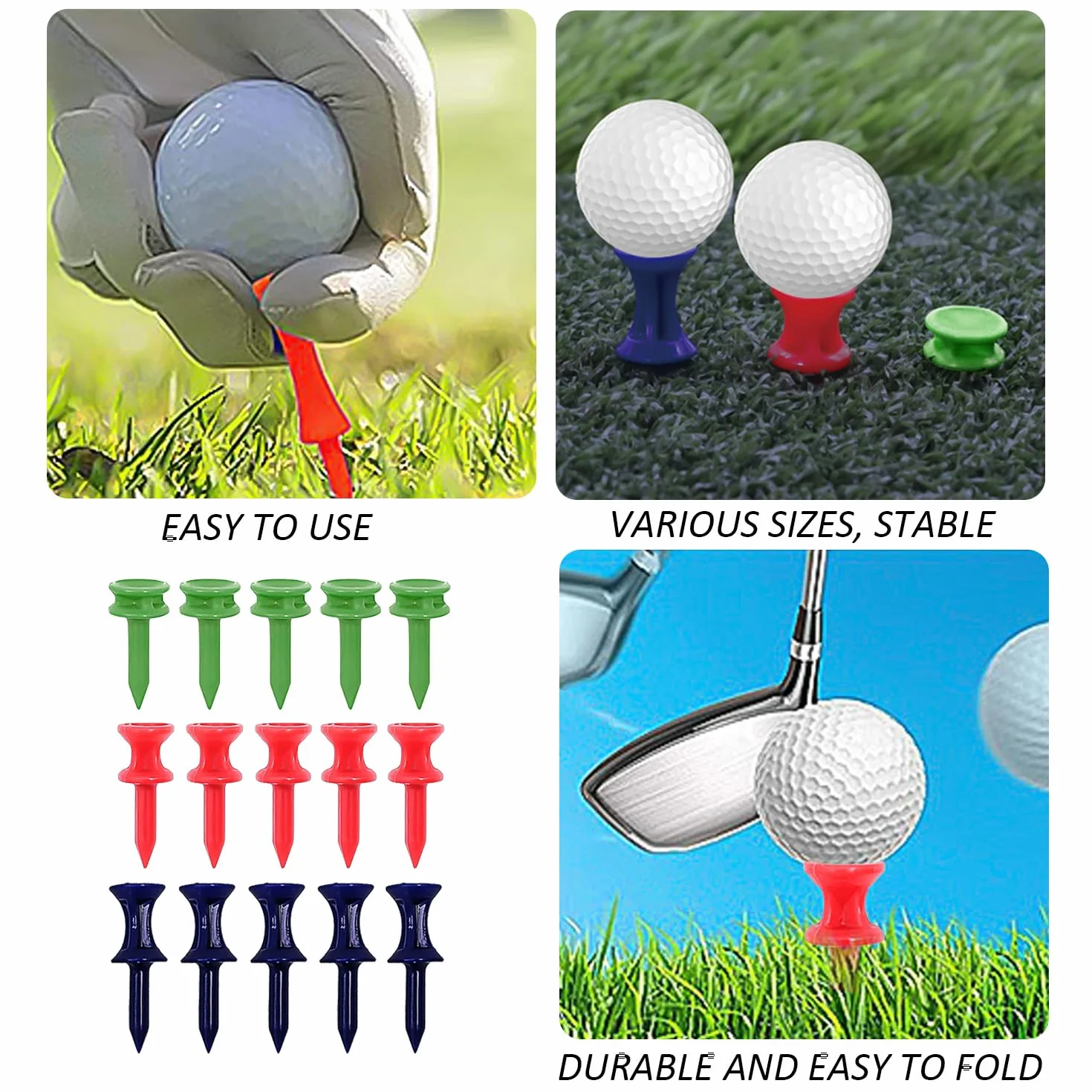 Set regalo accessori da golf: spazzola double face, asciugamano, 15 supporti