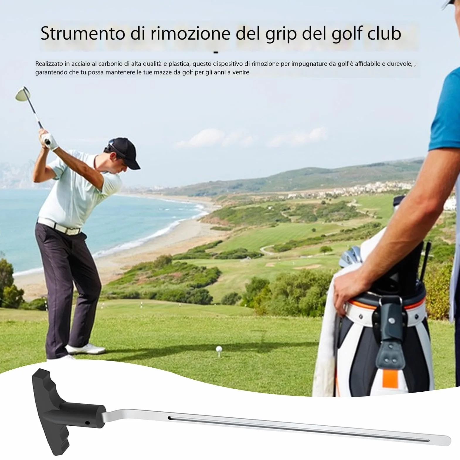 Golf Grip Remover Tool, Grip Removal & Installation Aid for Golf Grip Replacement