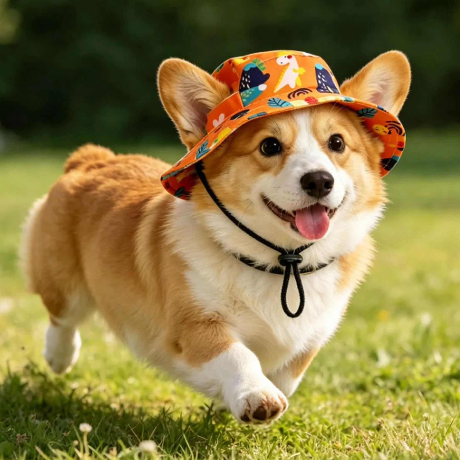 Generico Cappello da Pescatore per Cani, Cappello per Animali Domestici con Foro per L'orecchio Regolabile, Cappellino Solare con Protezione UV per Animali Domestici, Berretto Estivo Stile Baseball,