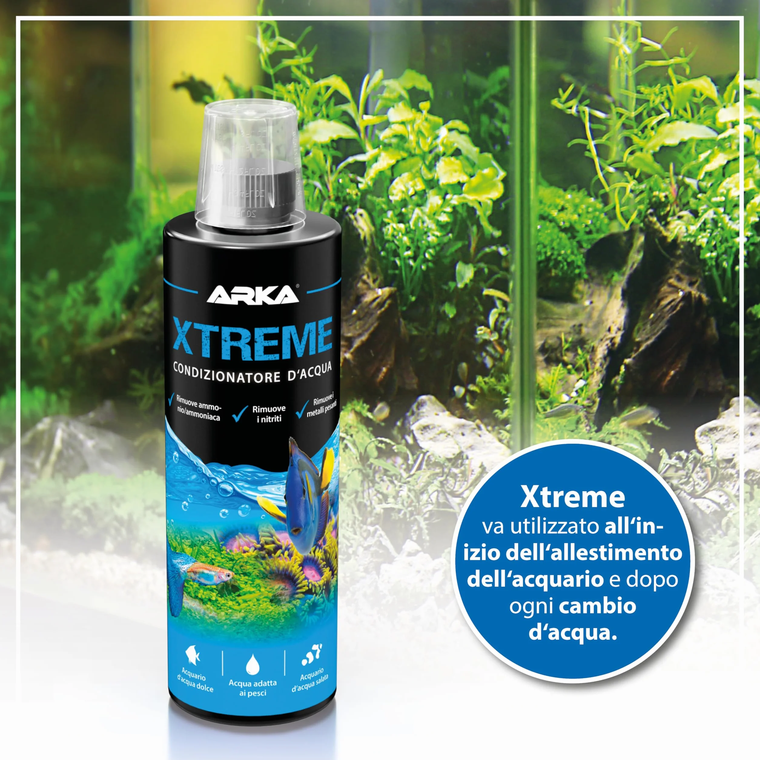 MICROBE-LIFT Xtreme Condizionatore acqua acquario 118 ml – rimuove cloro, ammoniaca e nitriti – neutralizza metalli pesanti